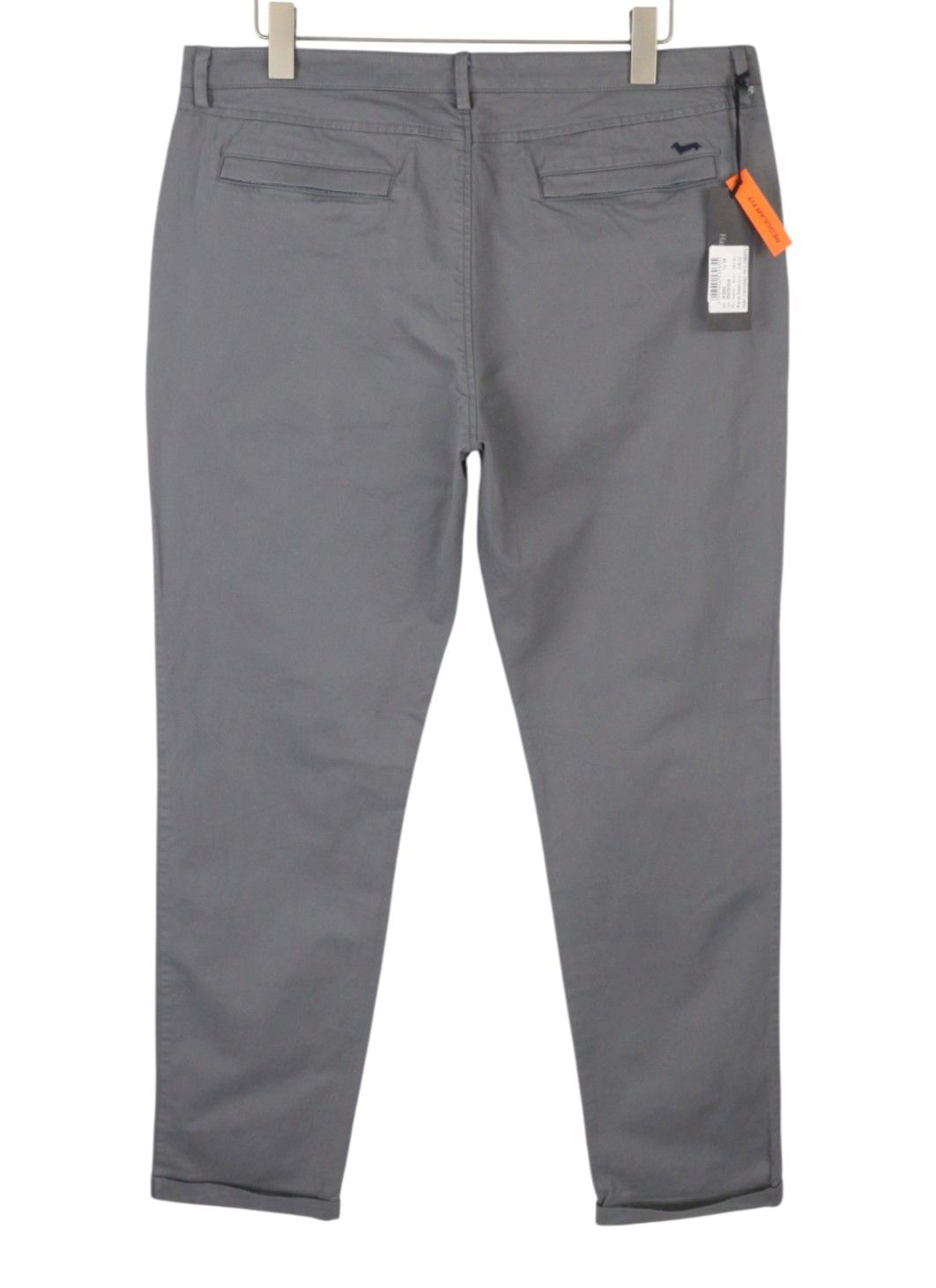 Harmont & Blaine 54 W37 Grey Regular Turn-Up Chino Trousers 89122 Size US 37 - 4 Thumbnail