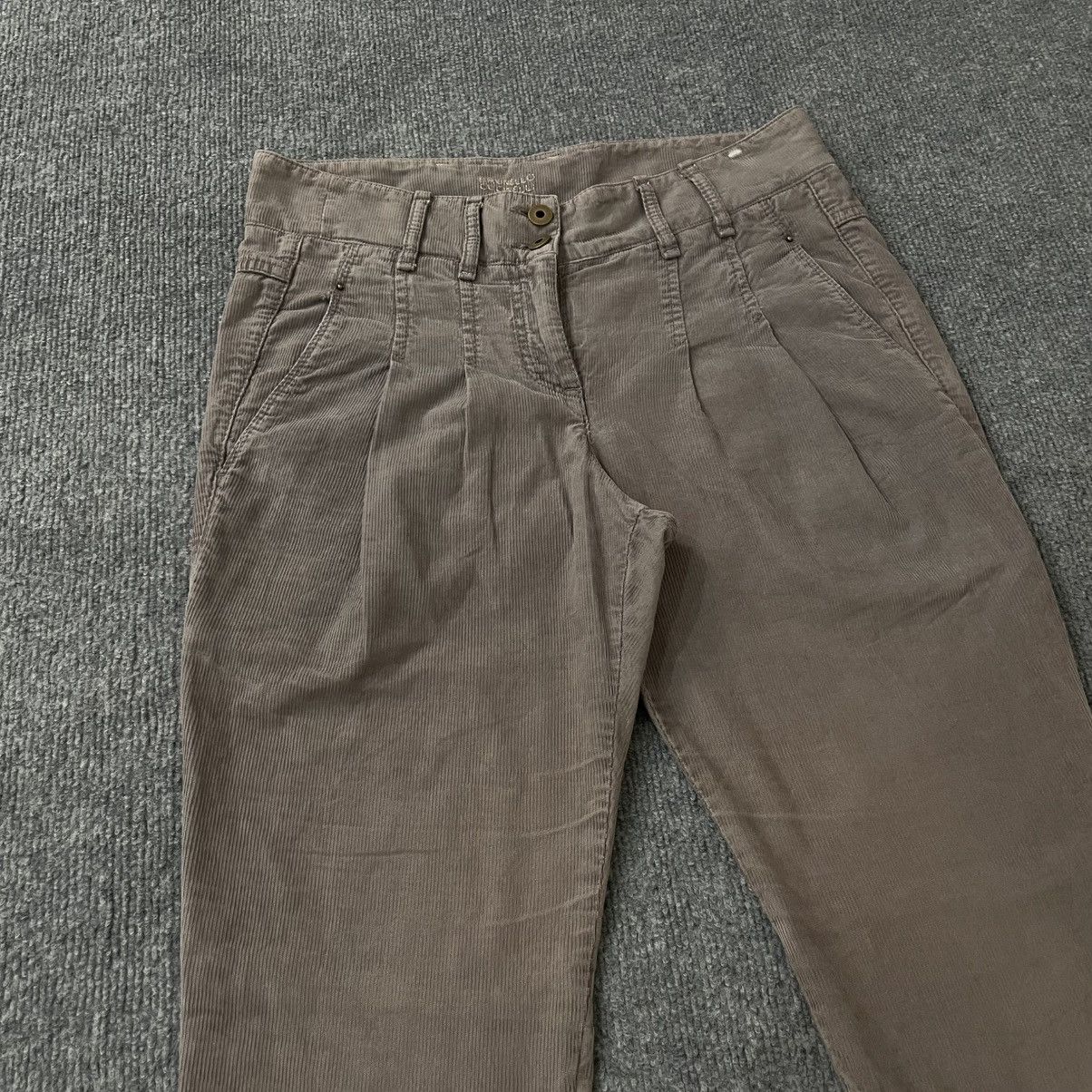 Brunello Cucinelli Brunello Cucinelli Corduroy Motorcycle Pants Luxury Slim Fit Size 27" / US 4 / IT 40 - 3 Thumbnail