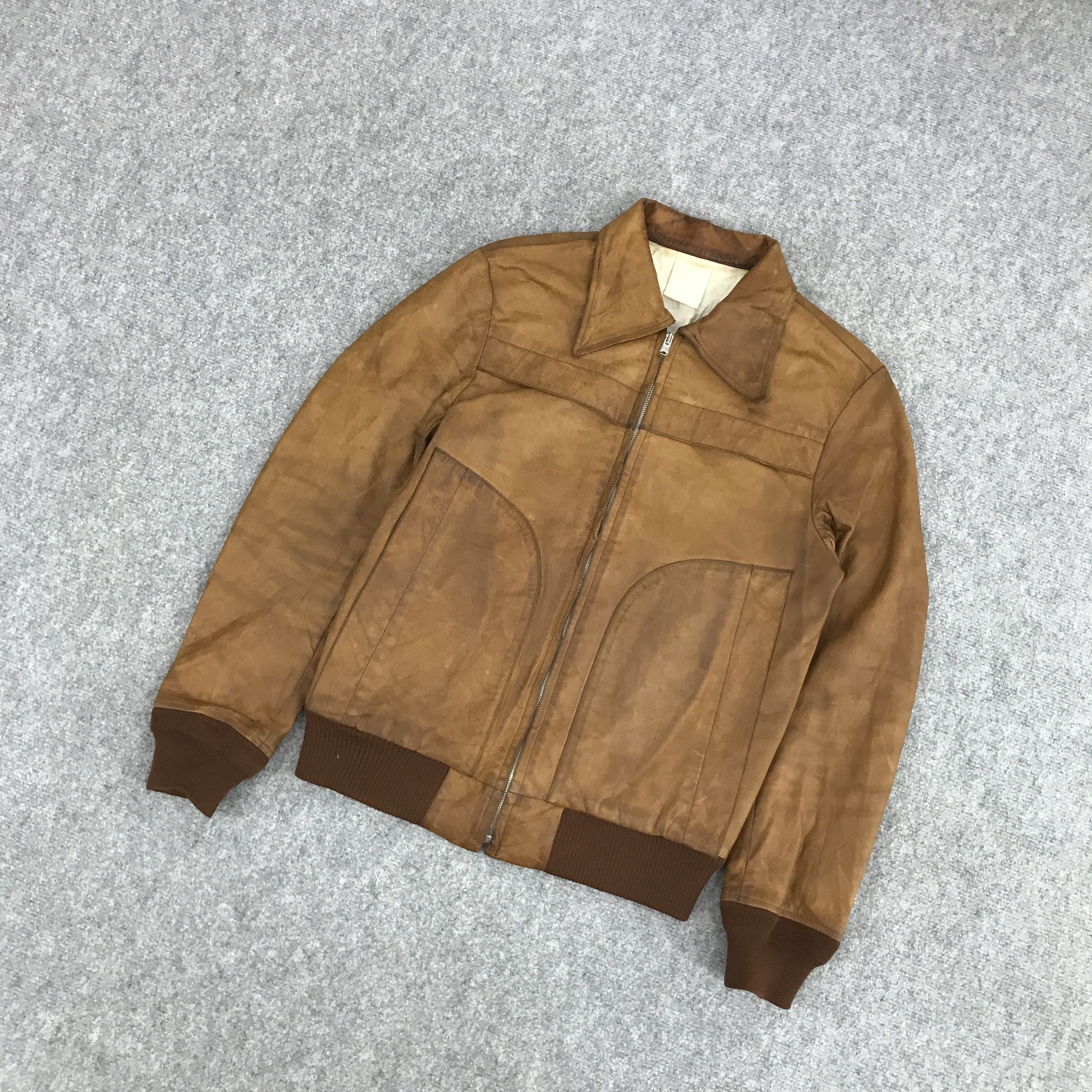 Japanese Brand LIQUID JAPAN BOMBER LEATHER JACKET Size US M / EU 48-50 / 2 - 5 Thumbnail