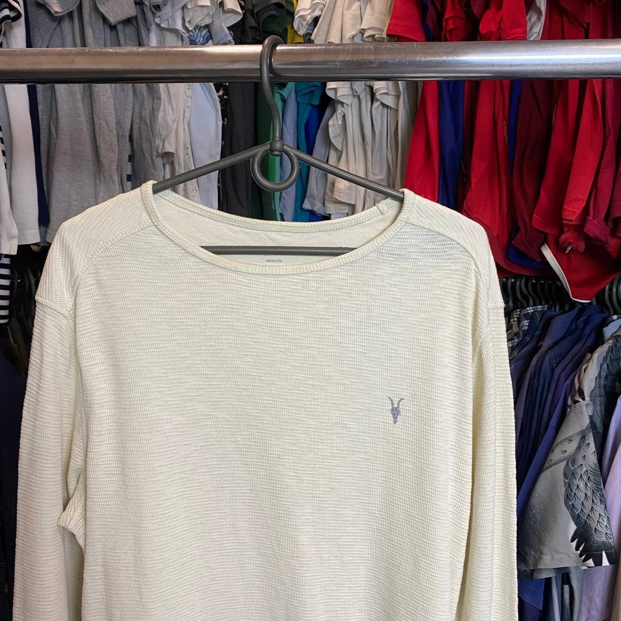 Allsaints × Designer Mens Allsaints Small logo basic y2k streetwear sweater Size US M / EU 48-50 / 2 - 2 Thumbnail