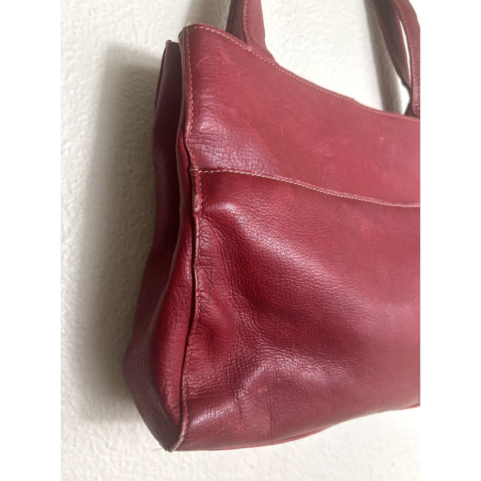 Wilson VINTAGE Wilson’s Leather Shoulder Bag Red Pebbled 13x11x3 Stains Women Pebbles Size ONE SIZE - 2 Thumbnail