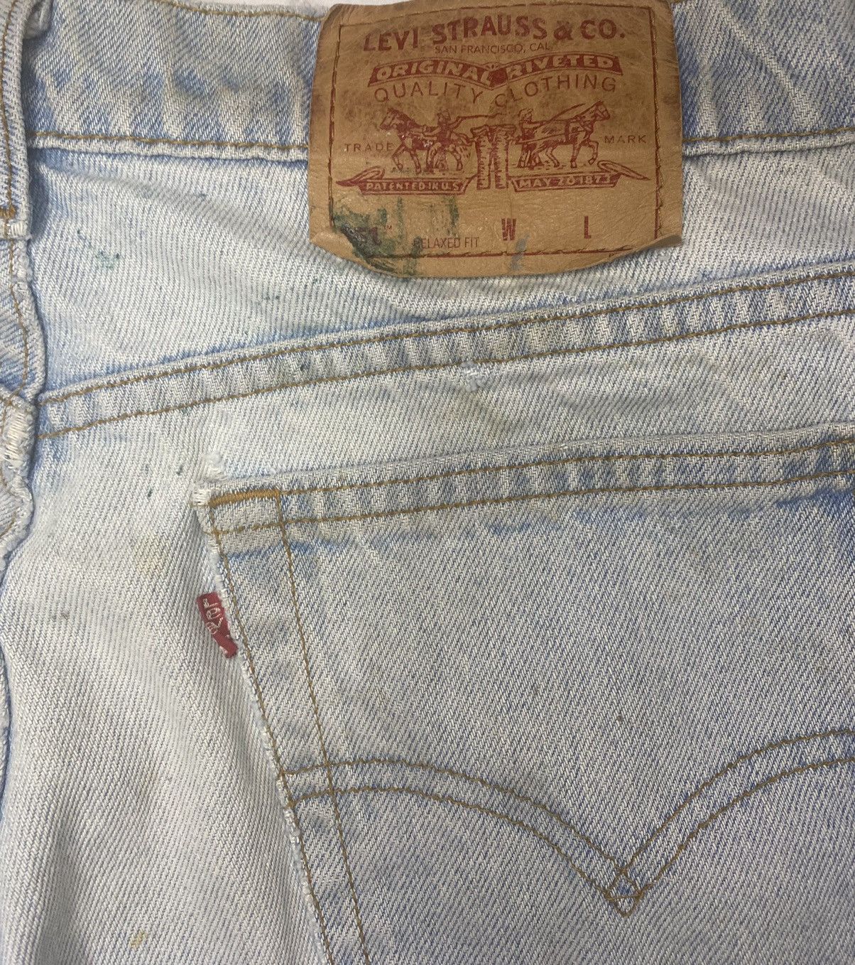 Levi's × Vintage CRAZY Y2K 90’s GRUNGE ACNE STUDIOS THRASHED LEVIS JEANS 35 Size US 35 - 7 Thumbnail