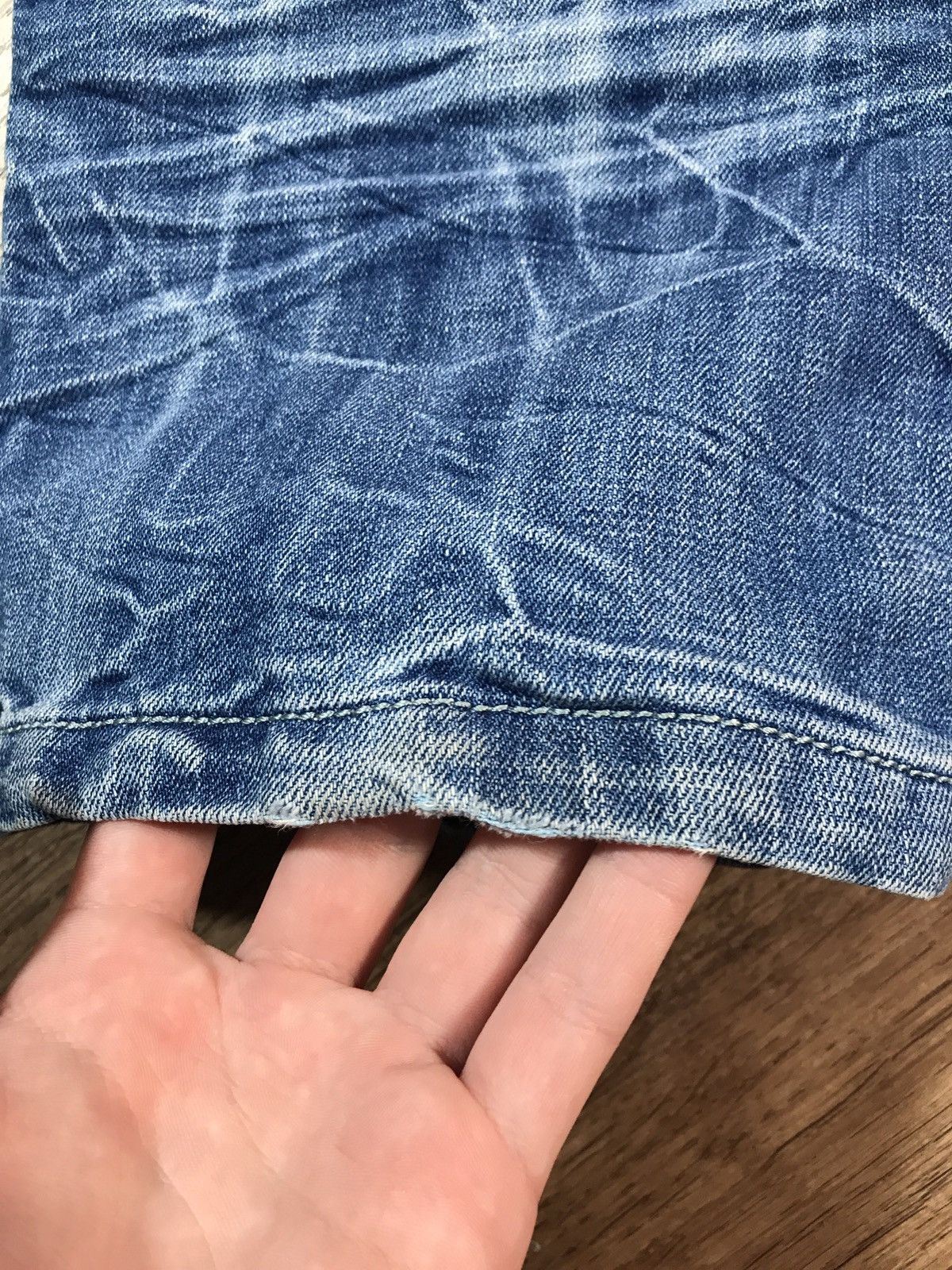 Japanese Brand Vintage Kosmo Lupo Distressed Denim Pants Size US 34 / EU 50 - 13 Thumbnail