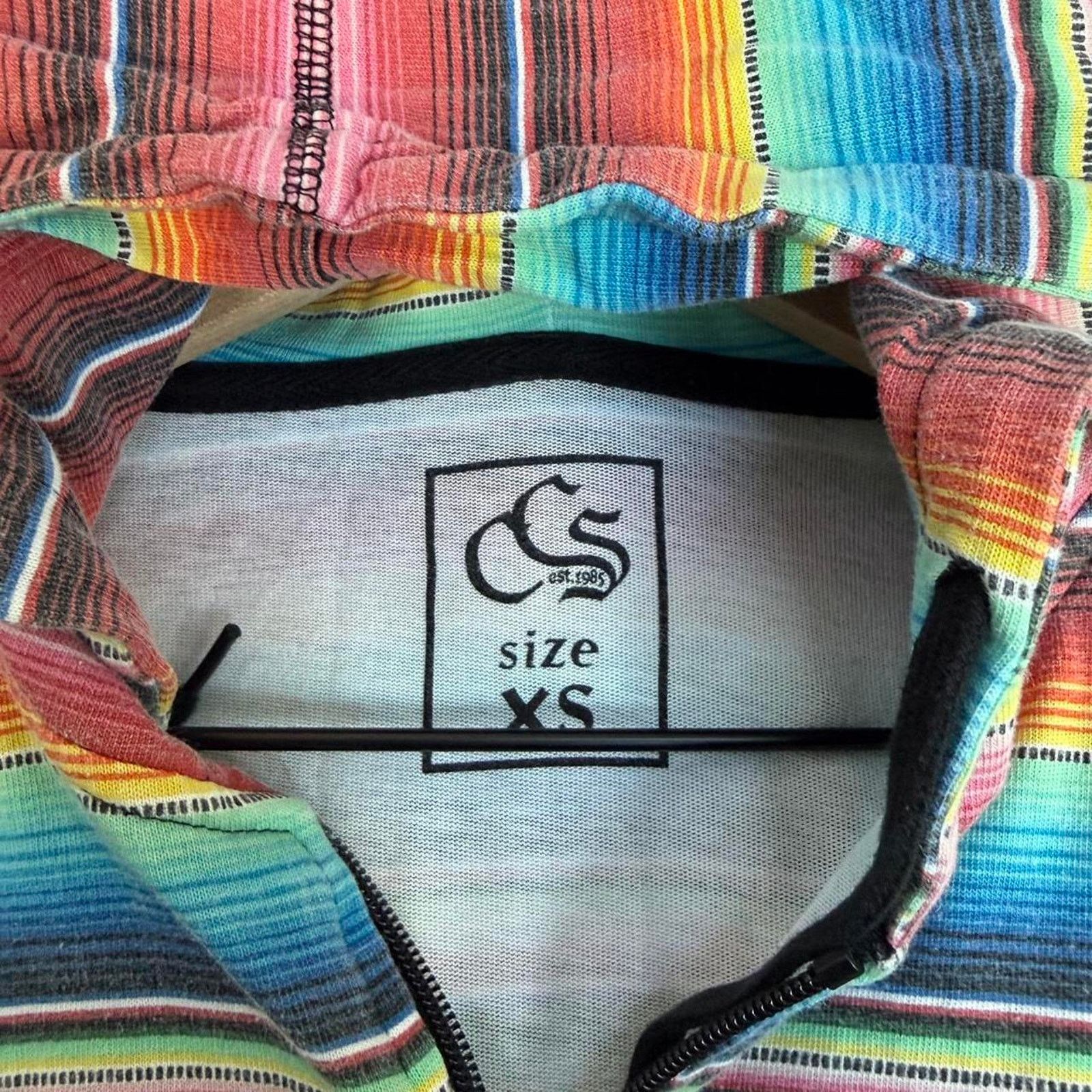 Other Vintage Y2K Women's CCS Striped Zip Up Light Hoodie Size XS / US 0-2 / IT 36-38 - 6 Thumbnail