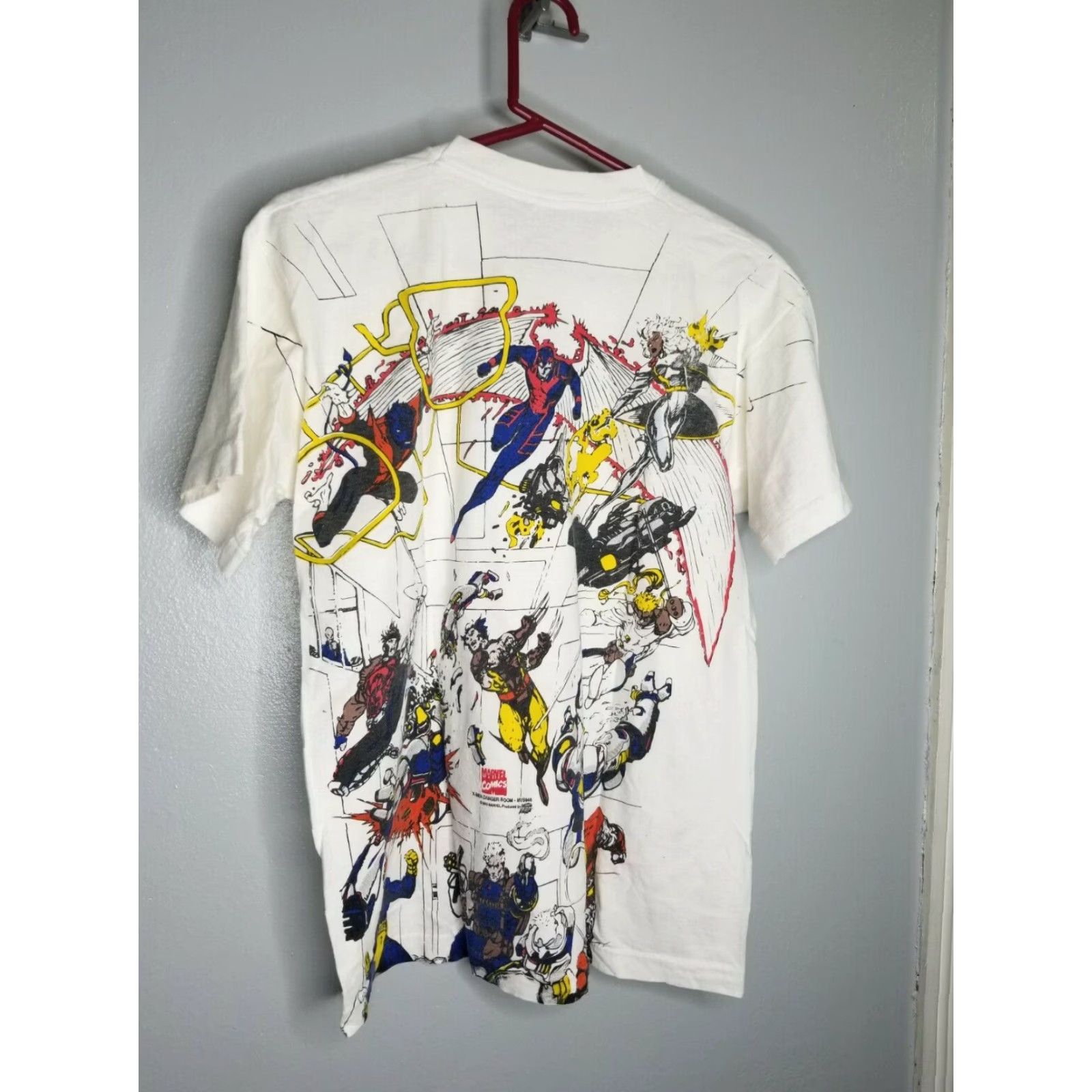 Vintage VINTAGE Marvel Danger Room T Shirt 1993 X-Men Comics White Mens Large Size US L / EU 52-54 / 3 - 2 Thumbnail