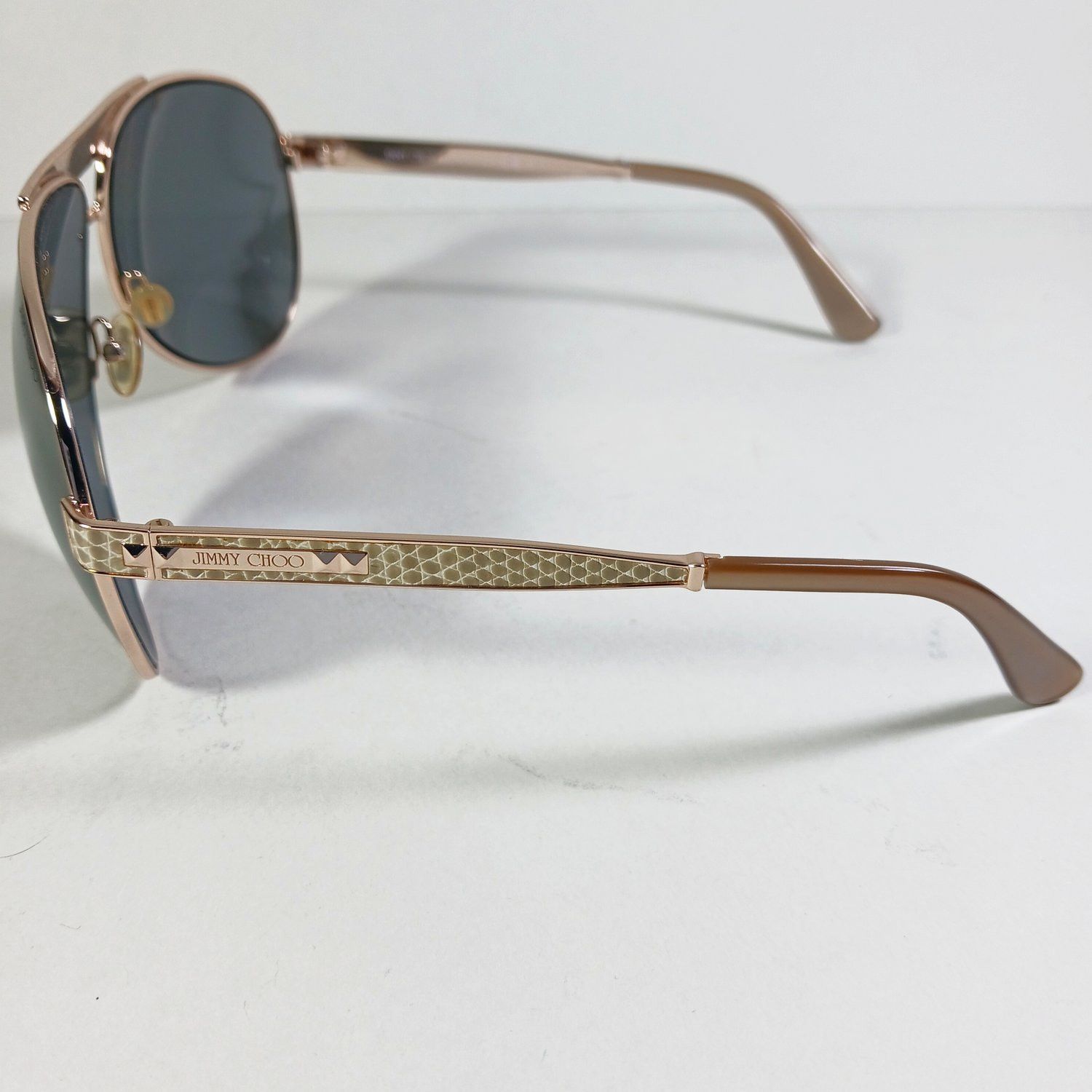Designer × Jimmy Choo Jimmy Choo Dominique/S 000JO Aviator Sunglasses in Case Size ONE SIZE - 8 Thumbnail