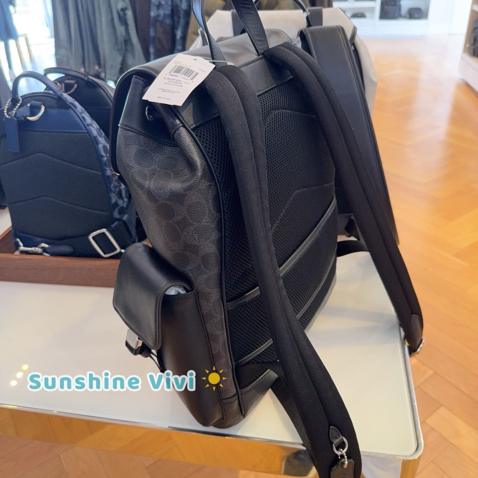 Coach NWT Coach MEN's Clark Backpack Silver/Black Multi CDC63 Size ONE SIZE - 3 Thumbnail
