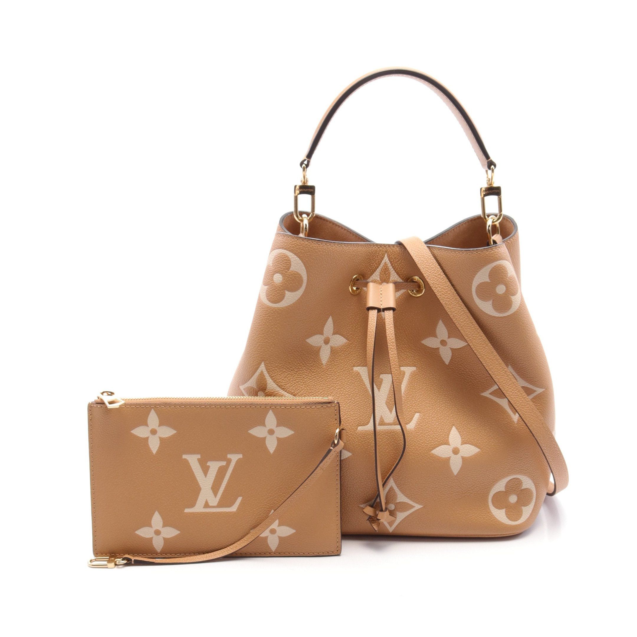 Louis Vuitton Louis Vuitton Neo Noe Mm Bicolor Monogram Empreinte Arizona Beige Shoulder Bag Leather Light Brown Ivory Size ONE SIZE - 1 Thumbnail
