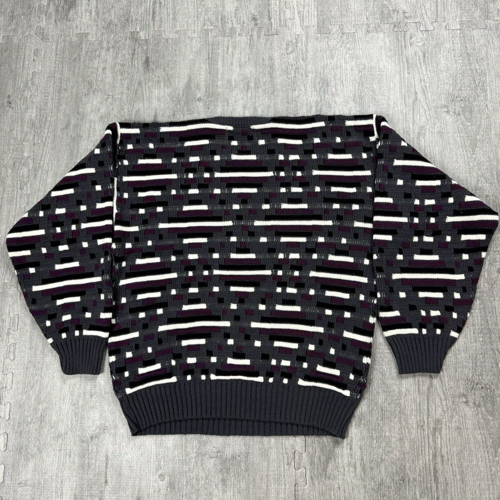 Coogi VTG Chapel Hill Pullover Knit Sweater 3D Coogi Style Mens L Grey 90s Vintage Knit Geometric Logo 3D Streetwear Mens Regular Size US L / EU 52-54 / 3 - 5 Thumbnail