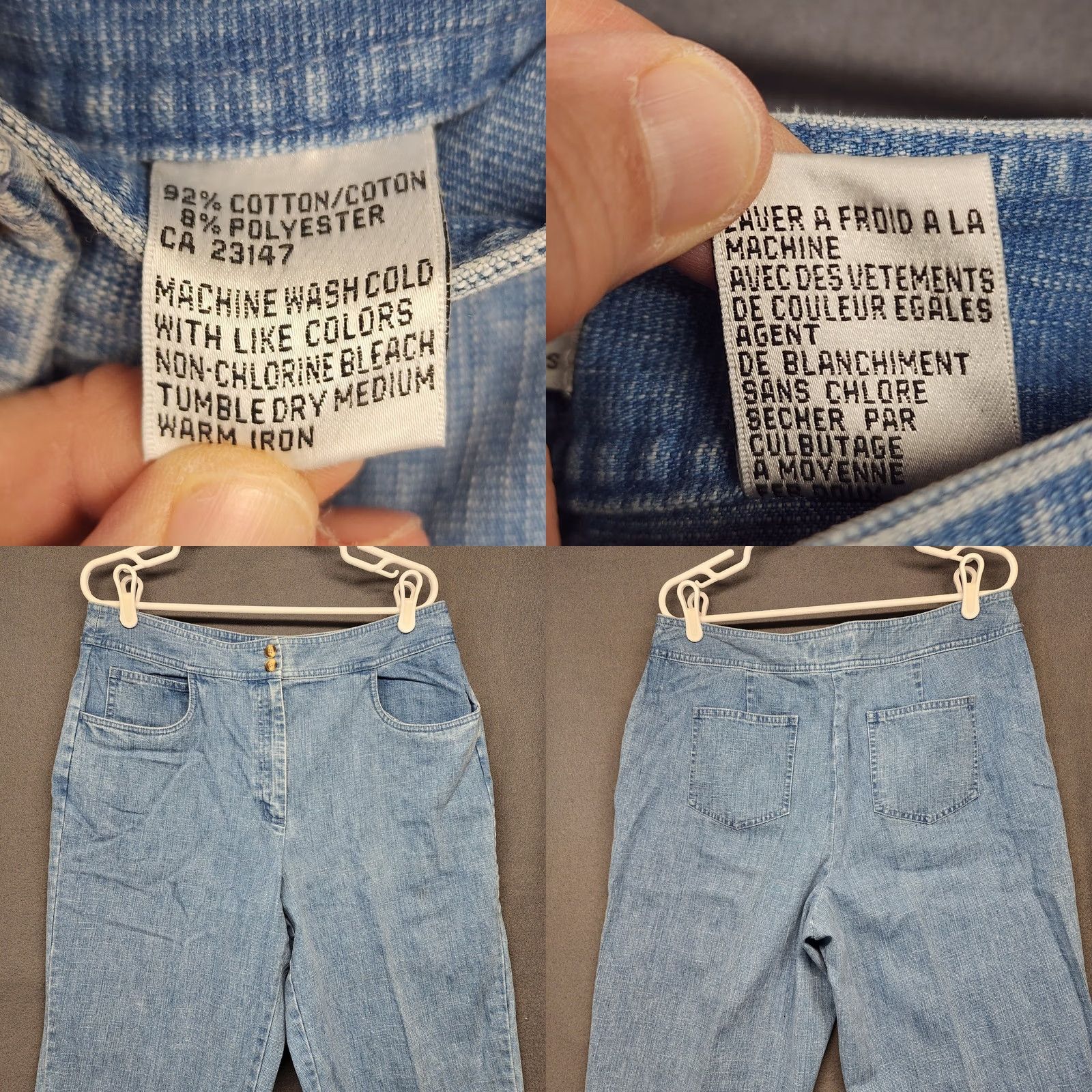 Talbots VINTAGE Talbots Jeans Capri Cropped 21" Inseam Womens 16 Blue Cotton Blend Jeans Capris Pants Petite Plus Mens? Size 38" / US 16 / IT 52 - 8 Thumbnail