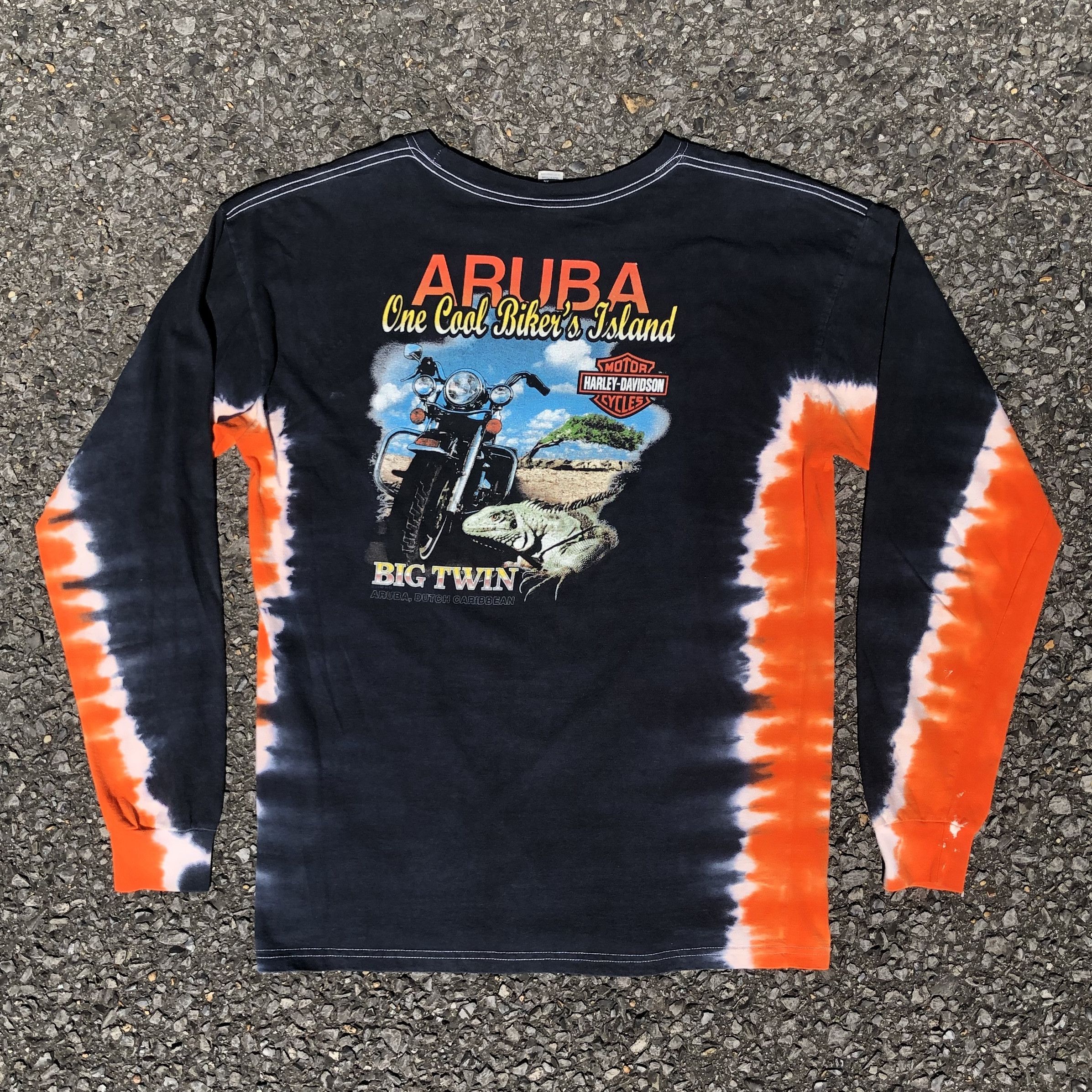 Harley Davidson Vintage 2002 Harley Davidson Tie Dye Longsleeve Size US XL / EU 56 / 4 - 1 Thumbnail