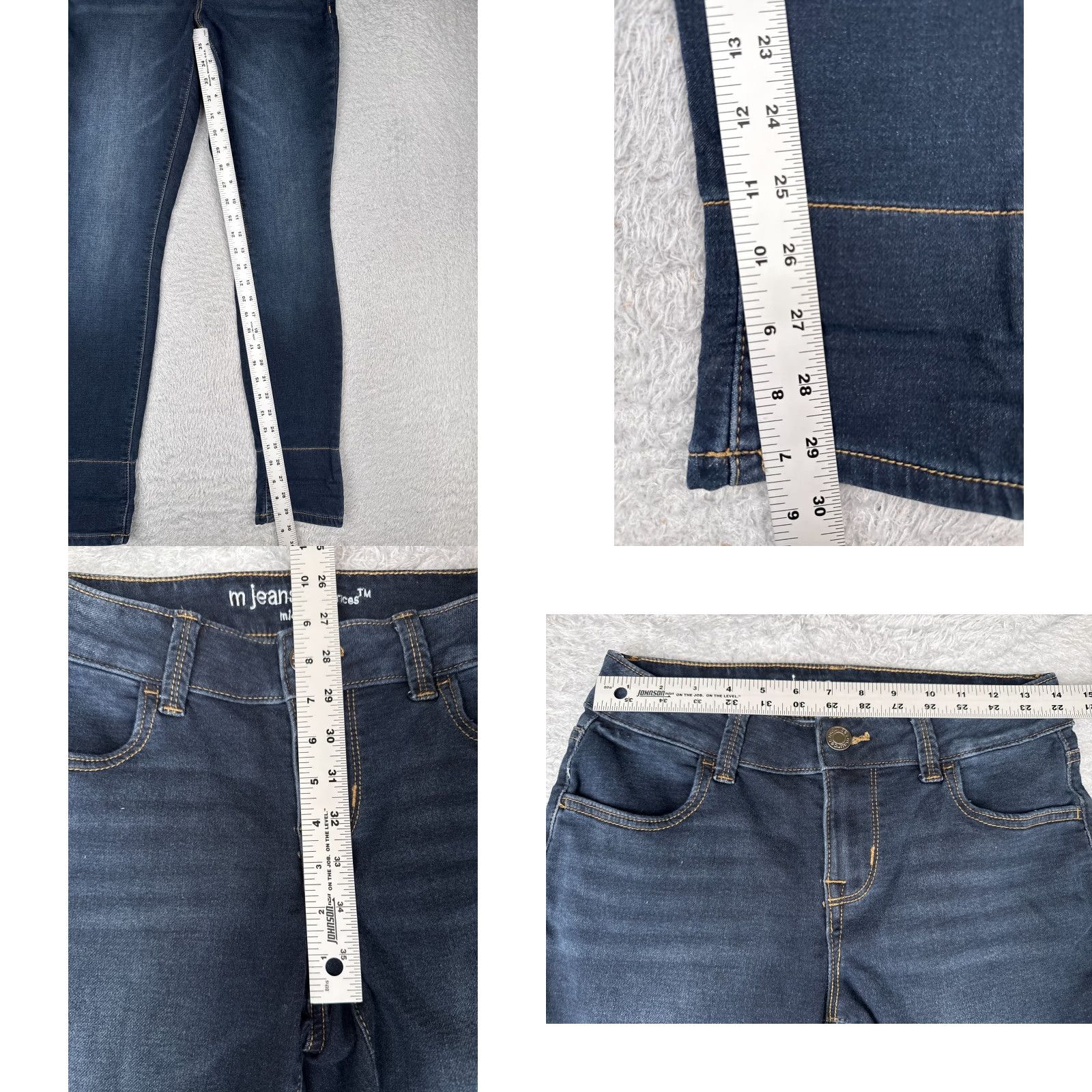 Vintage Maurices Jeans Women’s Small Blue Skinny Tapered Regular 28x30 Denim Cotton Blend 5-Pocket USA 90s Theme Mens/Womens Size 28" / US 6 / IT 42 - 8 Thumbnail