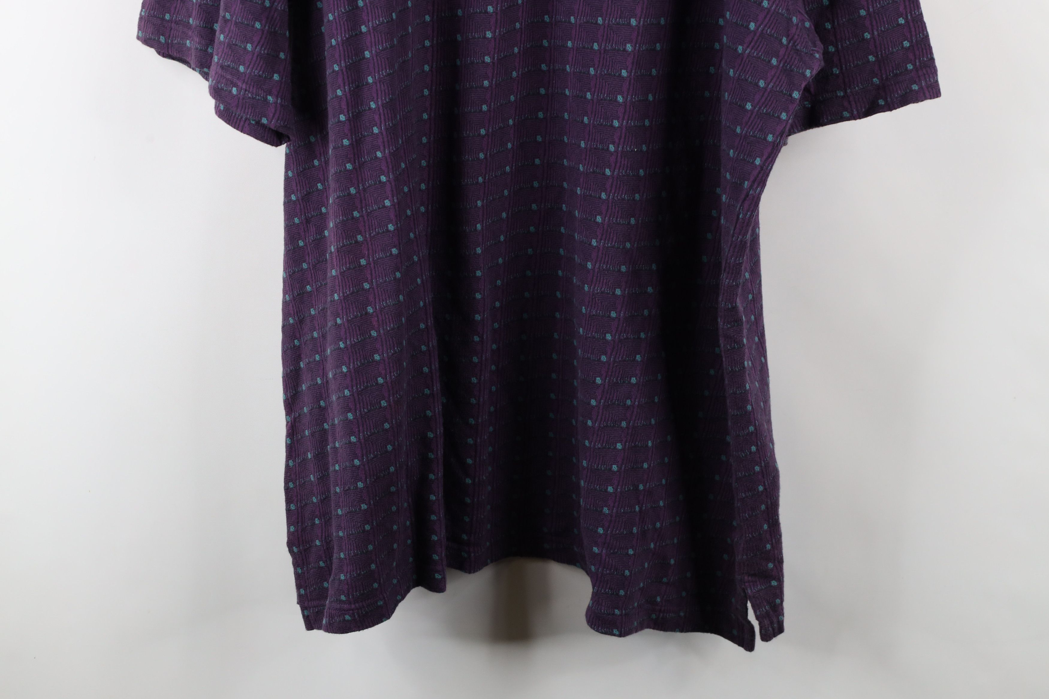 Vintage Vintage 90s Streetwear Geometric Short Sleeve Polo Shirt USA Size US XXL / EU 58 / 5 - 9 Thumbnail