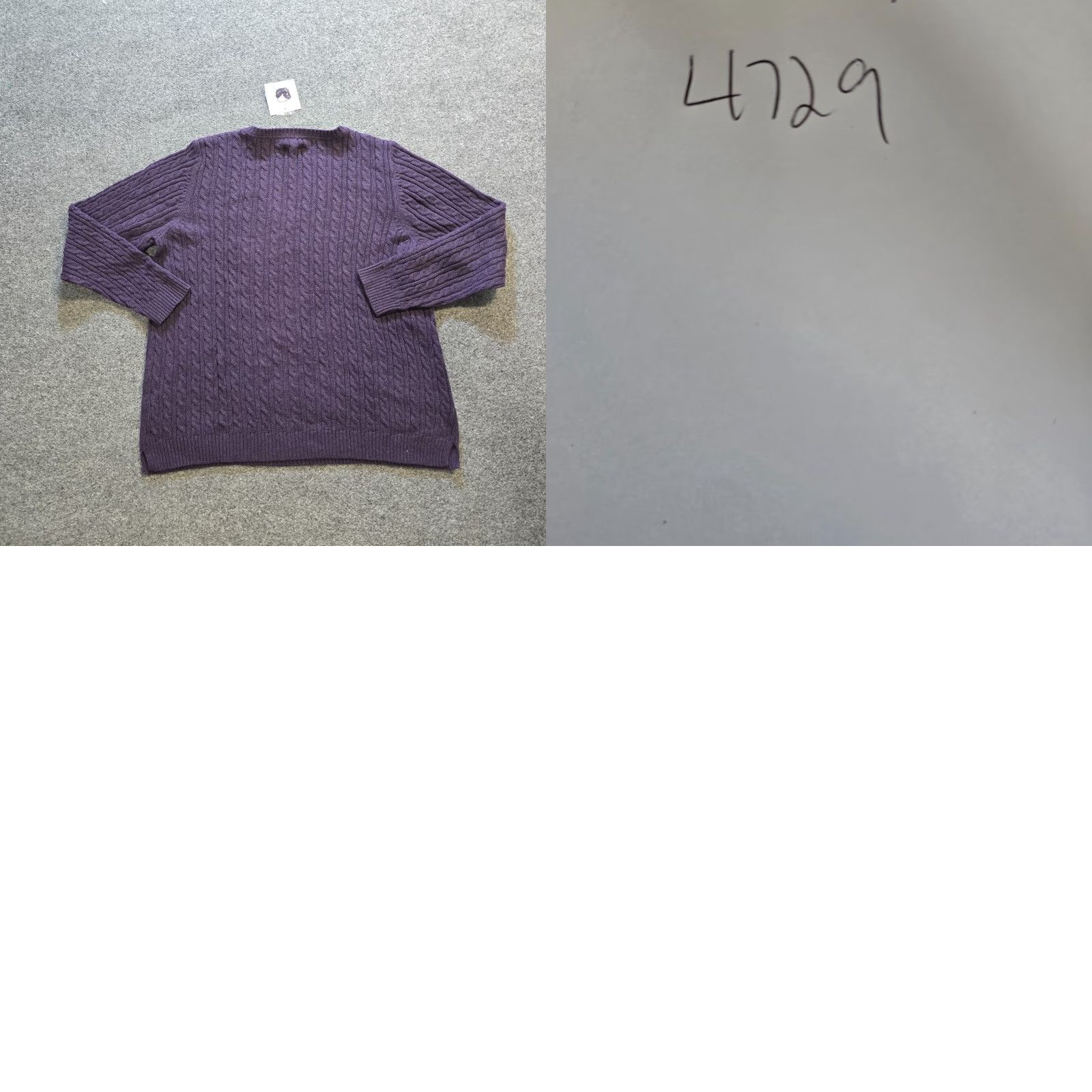 Croft & Barrow Croft Barrow Sweater Womens Size L Purple Cable-Knit Cotton Pullover Casual Winter Classic Womens (Regular) Size L / US 10 / IT 46 - 8 Thumbnail