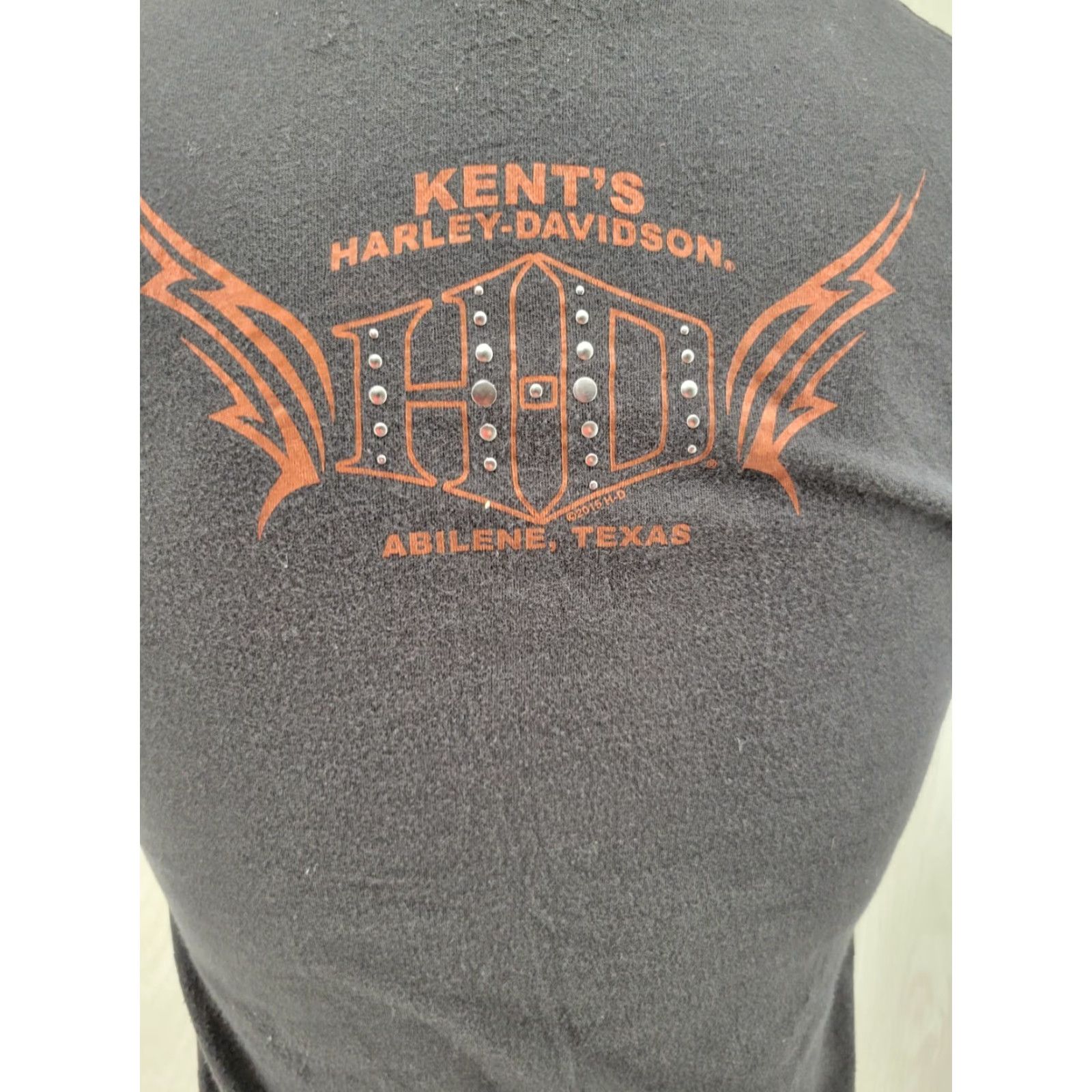 Harley Davidson VINTAGE Harley-Davidson T-Shirt Womens Medium Black Abilene Texas Graphic Biker Size M / US 6-8 / IT 42-44 - 7 Thumbnail