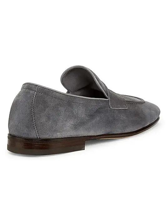Japanese Brand os11x0226 Suede Loafers In Grey Size US 11.5 / EU 44-45 - 3 Thumbnail