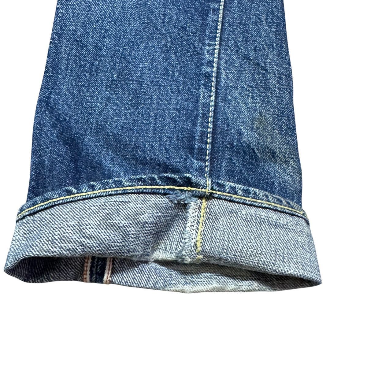 Jelado 17oz Graph Zero Distressed Denim Selvedge Jeans Natural Fade Size US 30 / EU 46 - 9 Thumbnail