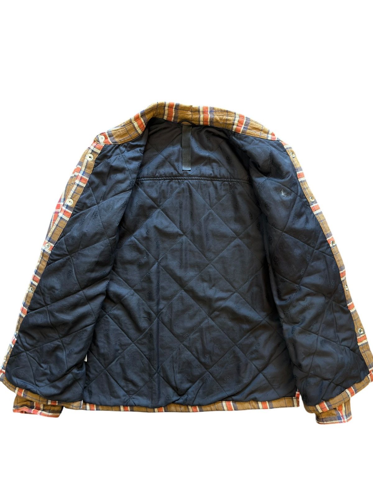 Chrome Hearts Chrome Hearts Work’n Quilted Silk Lined Brown Flannel Jacket Size US M / EU 48-50 / 2 - 3 Thumbnail