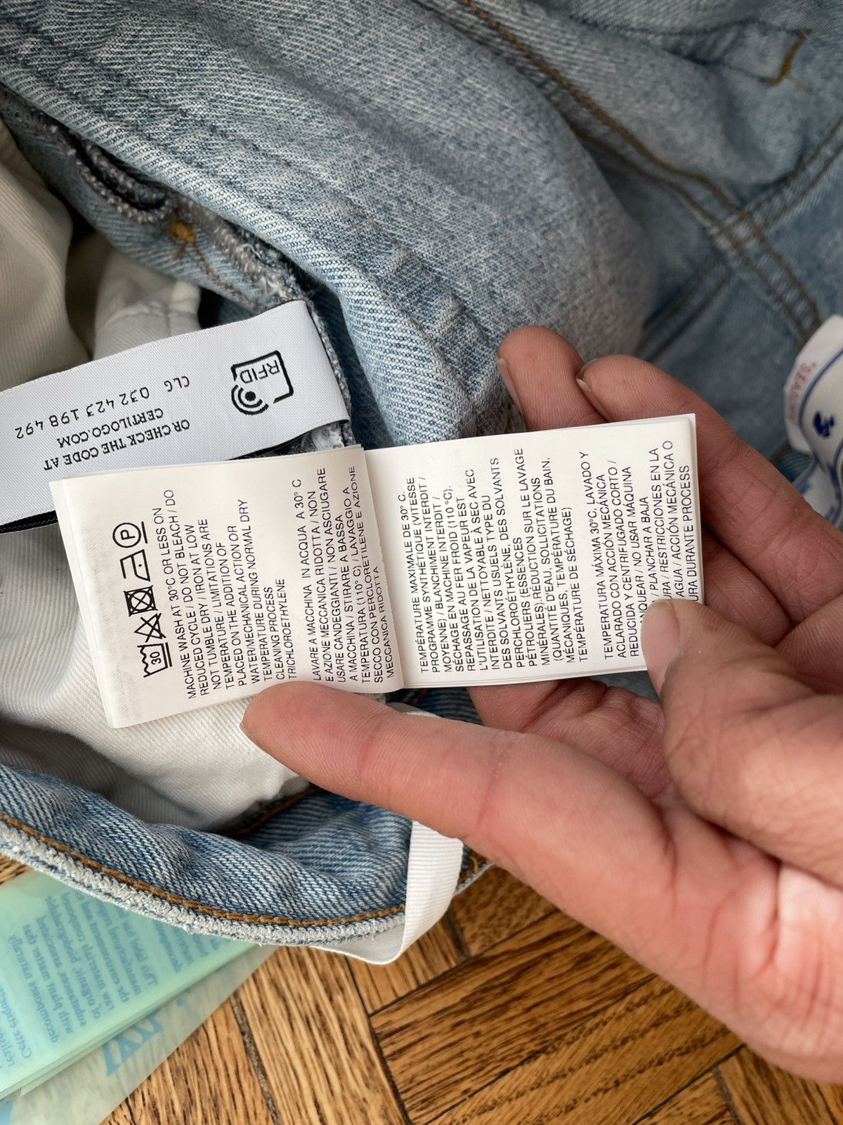 Off-White OFF WHITE Wide Leg Denim Size US 29 - 12 Thumbnail