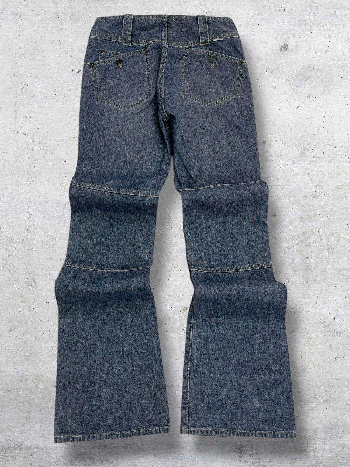 If Six Was Nine VINTAGE INPRIME 90S JAPAN UTILITY FLARED RETRO WORKWEAR JEAN Size US 27 - 8 Thumbnail
