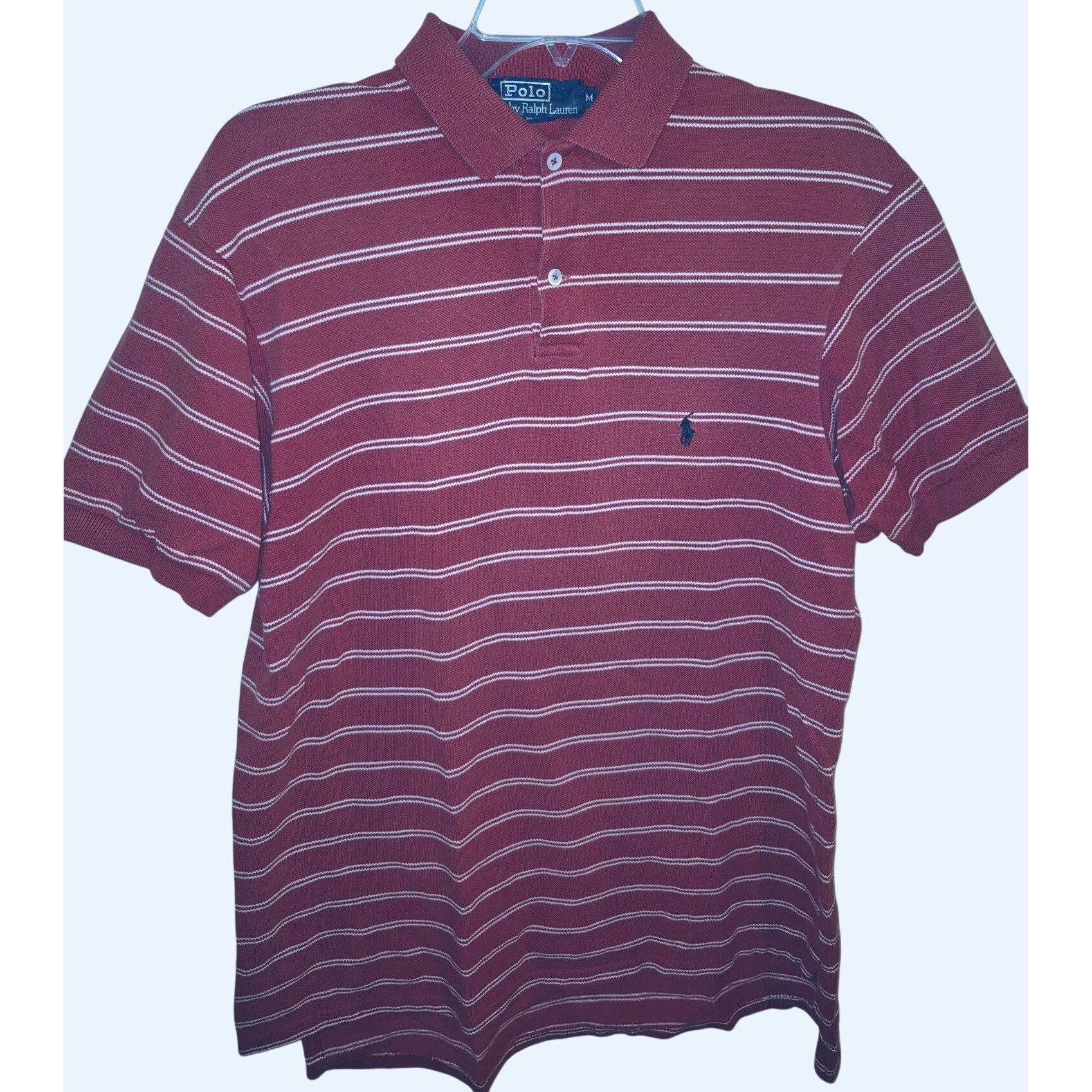 Polo Ralph Lauren Polo By Ralph Lauren Mens Striped Red Polo Shirt Size M Size US M / EU 48-50 / 2 - 1 Thumbnail