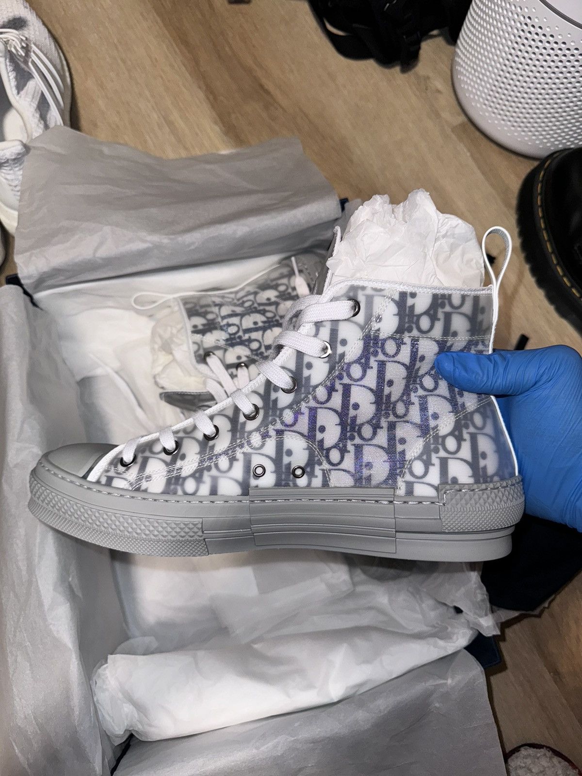 Dior Dior B23 High Oblique Blue/Grey Size US 11 / EU 44 - 2 Thumbnail