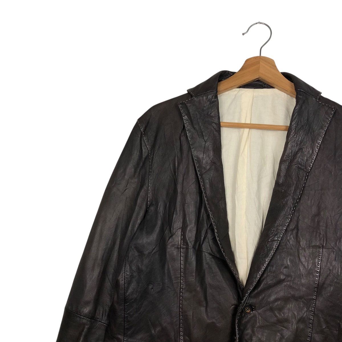 Japanese Brand 📌Vintage Biker Leather Jacket Male & Co. Issey Miyake Size US L / EU 52-54 / 3 - 9 Thumbnail