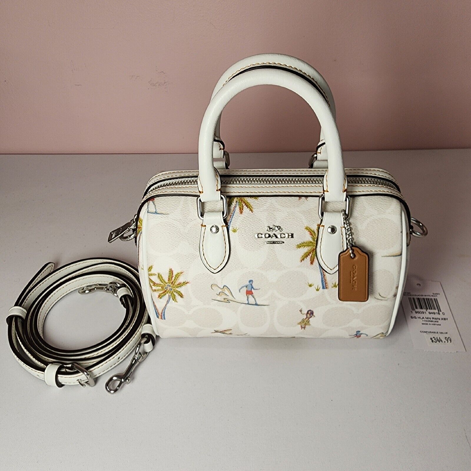 Coach NWT COACH CK164 Rowan Satchel Signature Hula Hawaiian Print Size ONE SIZE - 1 Thumbnail