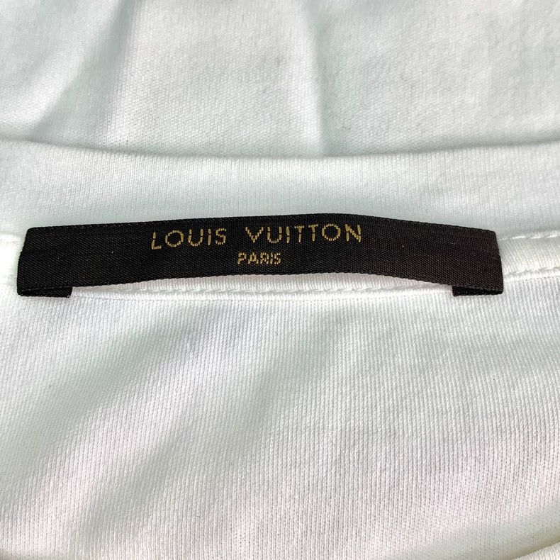 Louis Vuitton Louis Vuitton White logo monogrammed cotton crewneck short Size US XXL / EU 58 / 5 - 6 Thumbnail