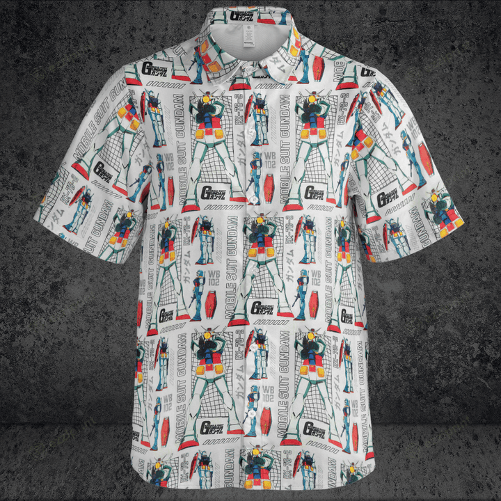 Designer × The Unbranded Brand Mobile Suit Gundam Pattern Button Down Shirt Size US M / EU 48-50 / 2 - 4 Thumbnail
