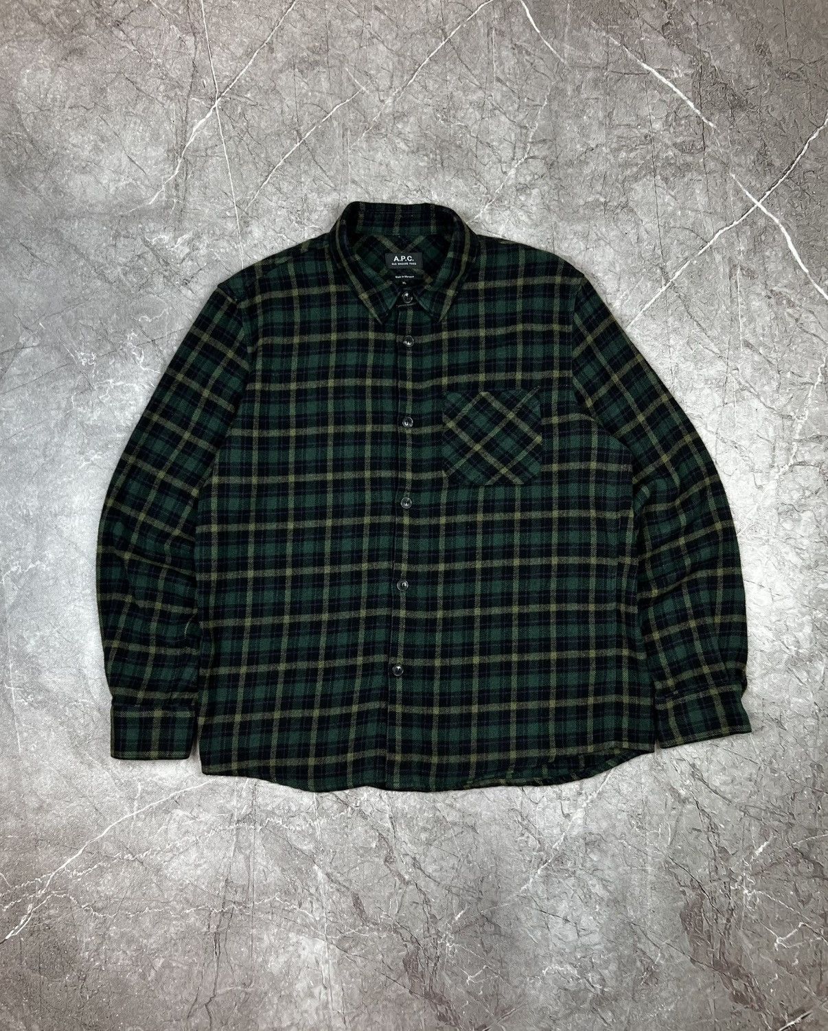 A.P.C. A.P.C Wool Flannel Button Up Size US XL / EU 56 / 4 - 3 Thumbnail