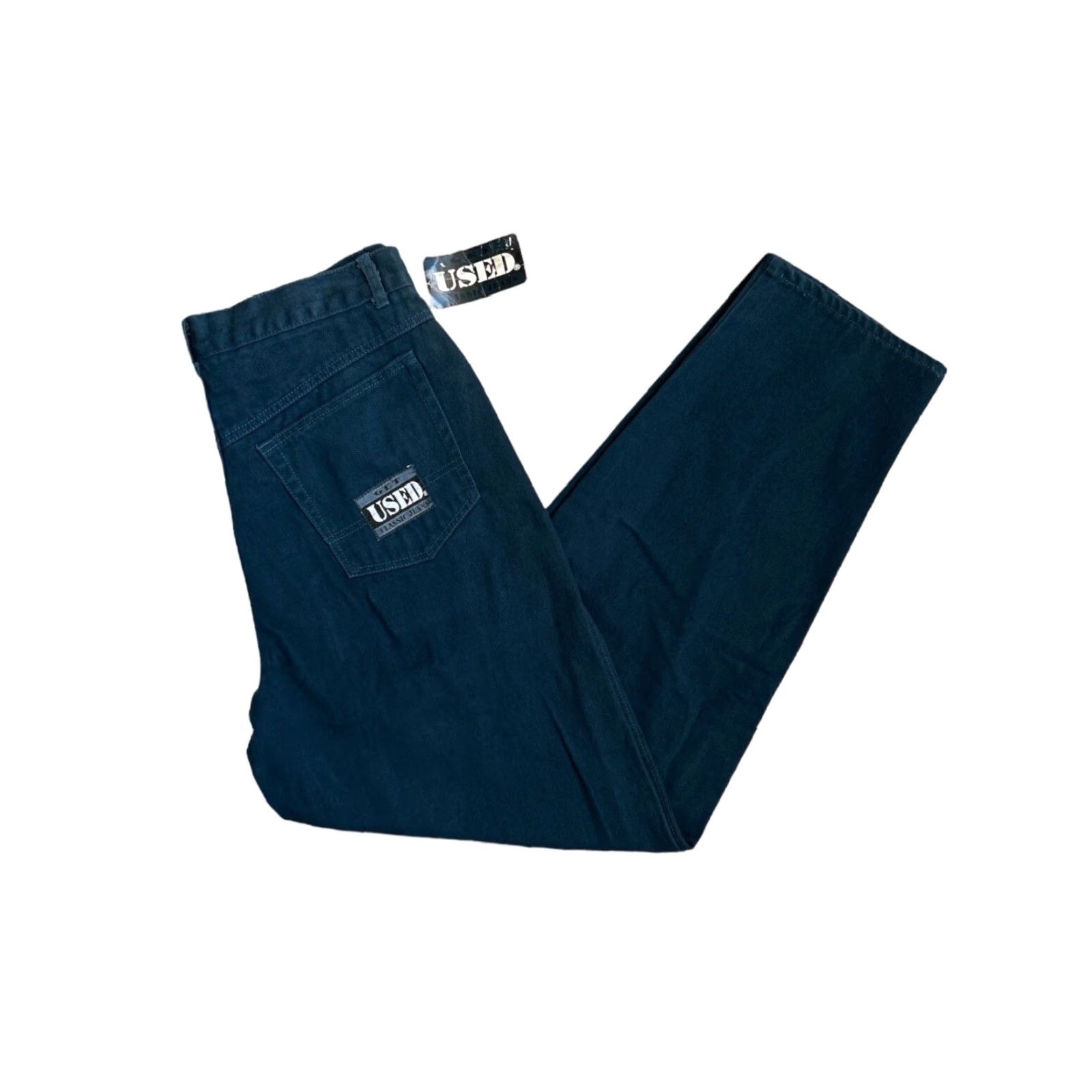 Denime VINTAGE Get Used Jeans Mens 38 Blue 90s NWT Deadstock Denim Jeans Clothing 33 Inseam Side Pockets Back Pockets 90s Theme Mens weight 38? Size US 38 / EU 54 - 2 Thumbnail