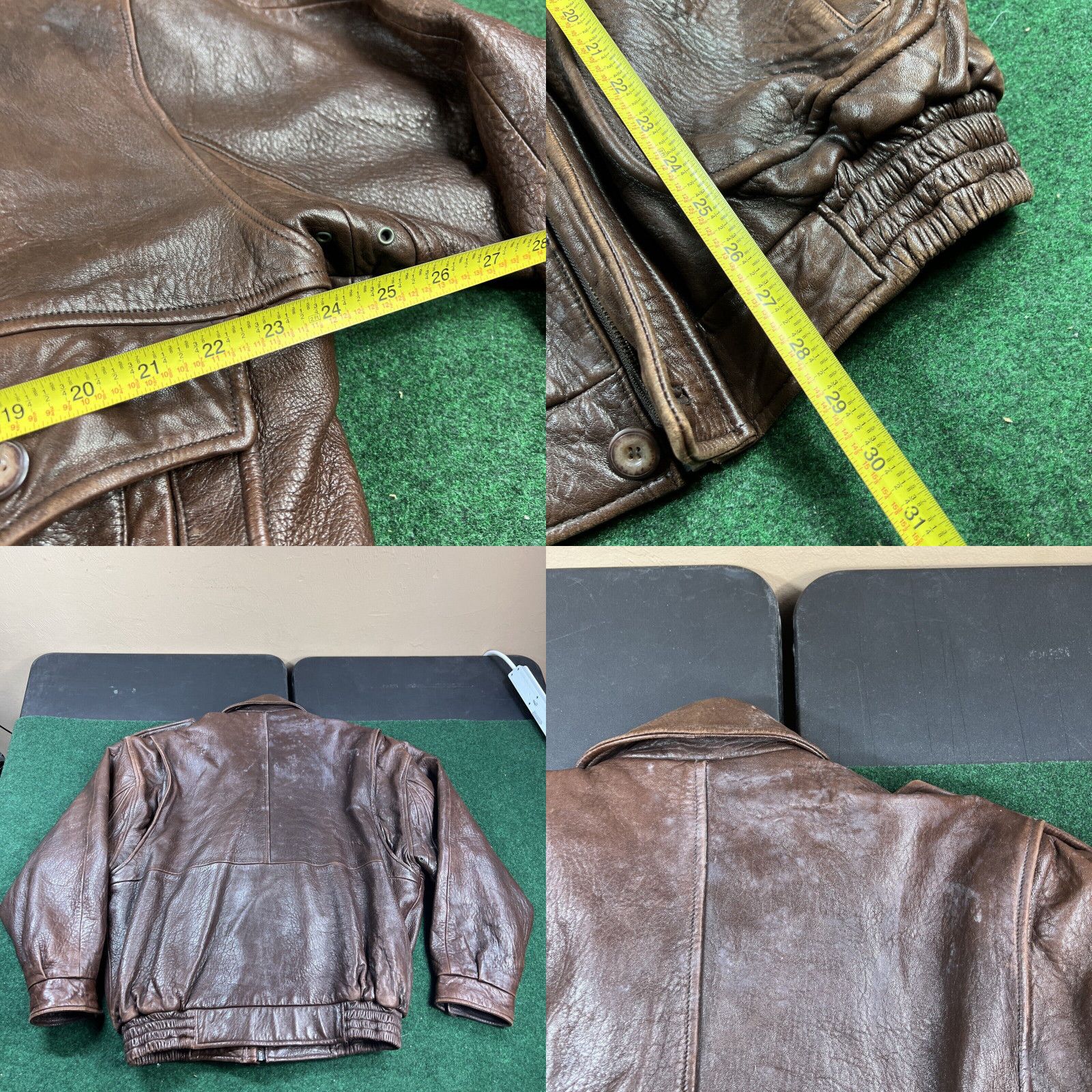 Eddie Bauer Eddie Bauer Lamb Skin Leather Jacket Sz L Plaid Field Military Size US L / EU 52-54 / 3 - 8 Thumbnail