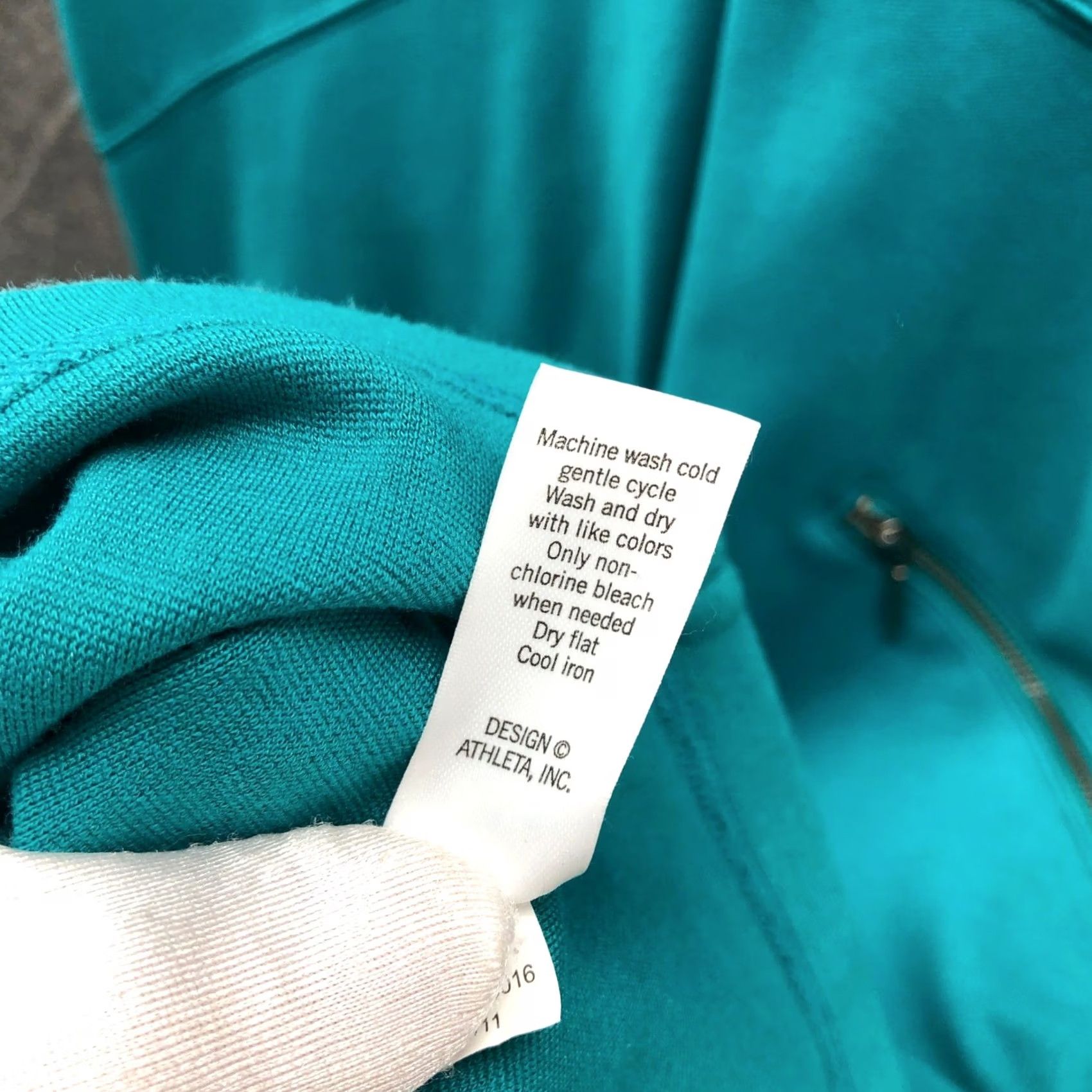 Athleta Athleta Celebration Ponte Long Sleeve Dress S Teal V-Neck Knitted Casual Dress Womens XS-? No Size S / US 4 / IT 40 - 5 Thumbnail