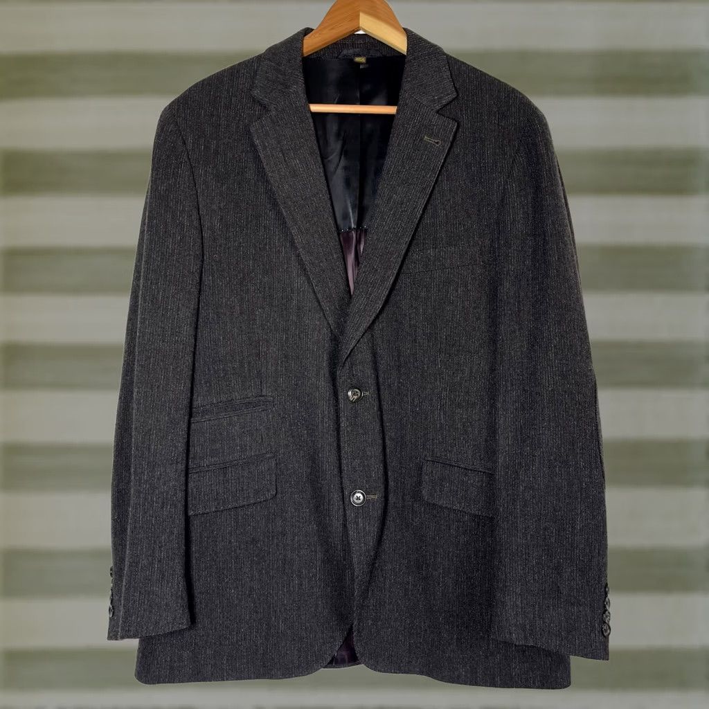 Vintage Kroon Men's Blazer Jacket Wool Cashmere Elbow Patches Size 40 Regular Brown Mens Blazer Jacket Size 40R - 1 Thumbnail