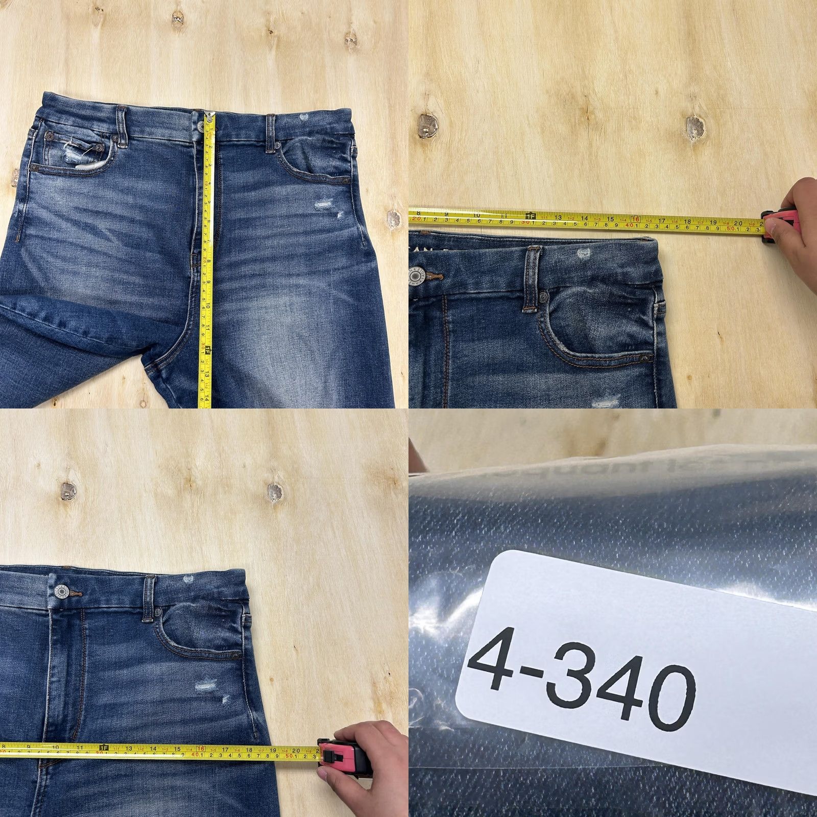 American Eagle Outfitters VINTAGE American Eagle Outfitters Jeans Womens 16 Short Blue Distressed Denim Tapered Regular Rise High? Size 38" / US 16 / IT 52 - 8 Thumbnail