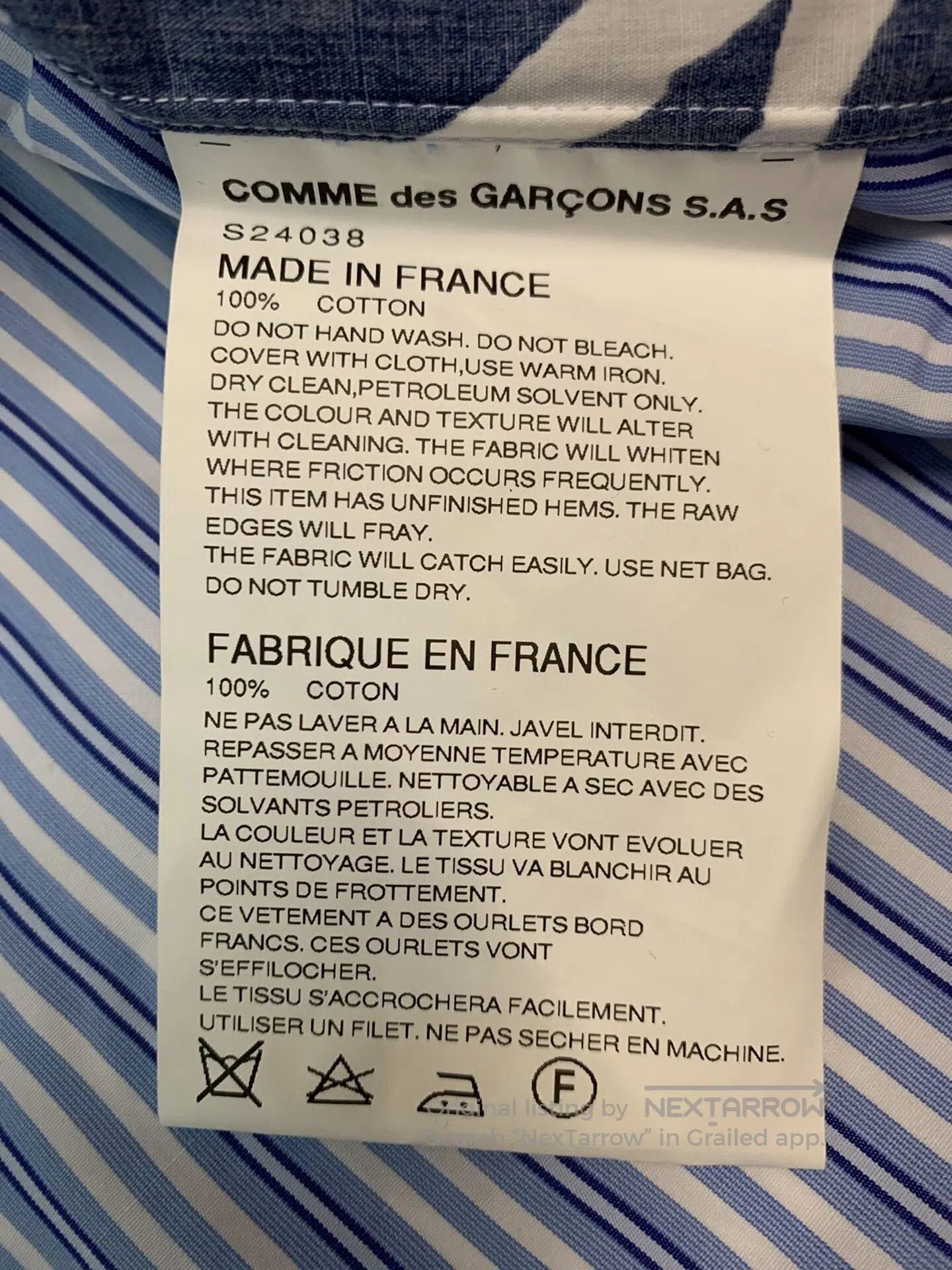 Comme des Garcons SHIRT Comme des Garçons Shirt with Palm Print. Size US M / EU 48-50 / 2 - 5 Thumbnail