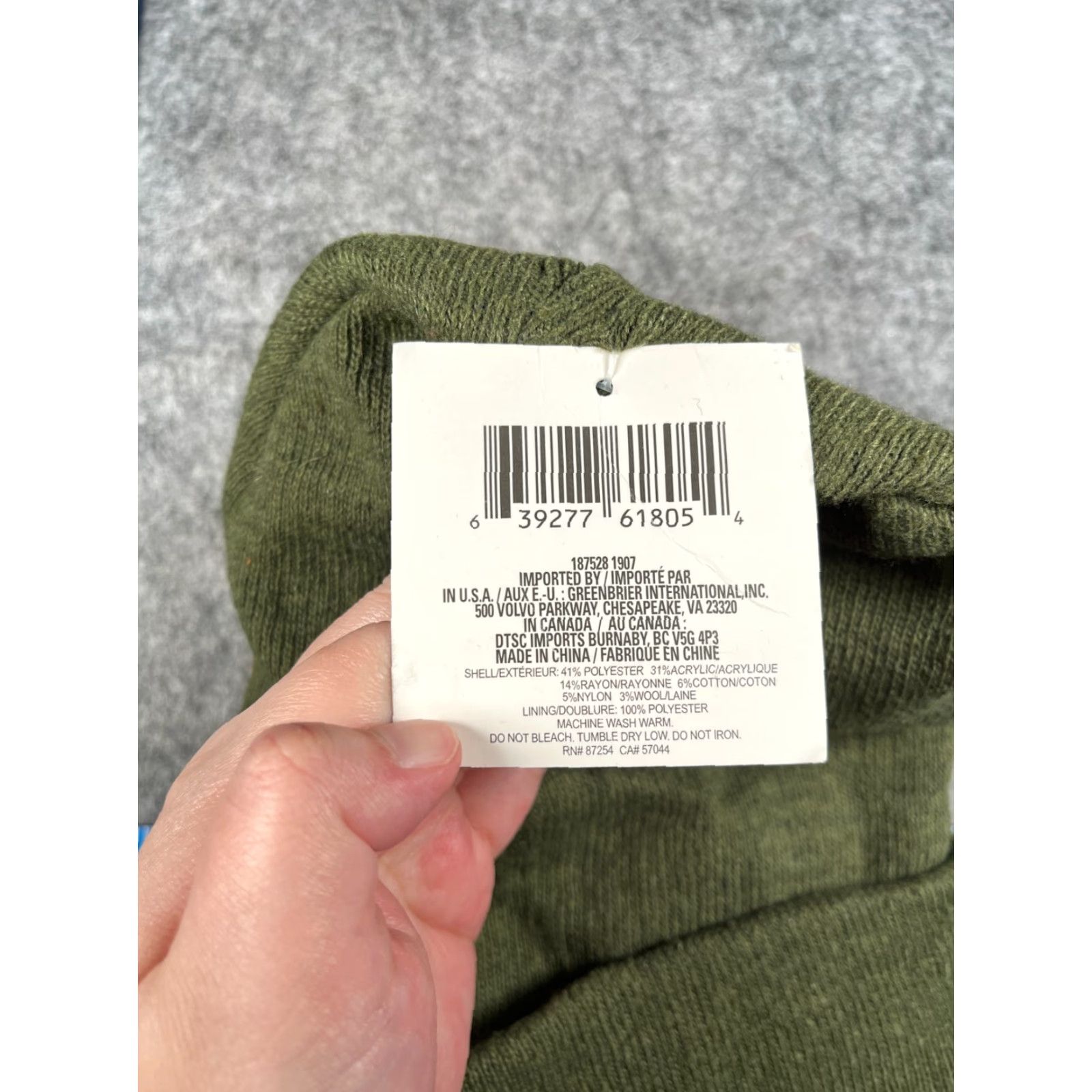 Vintage Hat Chapeau Beanie Toque Adult One Size Green Polyester Blend Fleece Lined NEW Size ONE SIZE - 5 Thumbnail