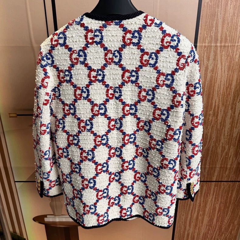 Gucci Gucci Full-print old-fashioned tweed small fragrant style c Size US XXS / EU 40 - 2 Thumbnail