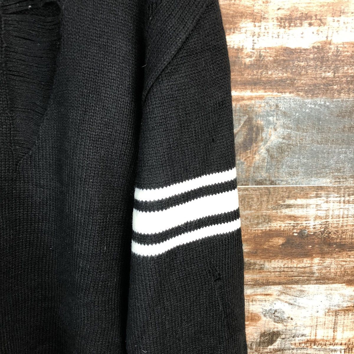 Japanese Brand Max Soul Black ripped distressed Knitwear #A2345 Size US L / EU 52-54 / 3 - 17 Thumbnail