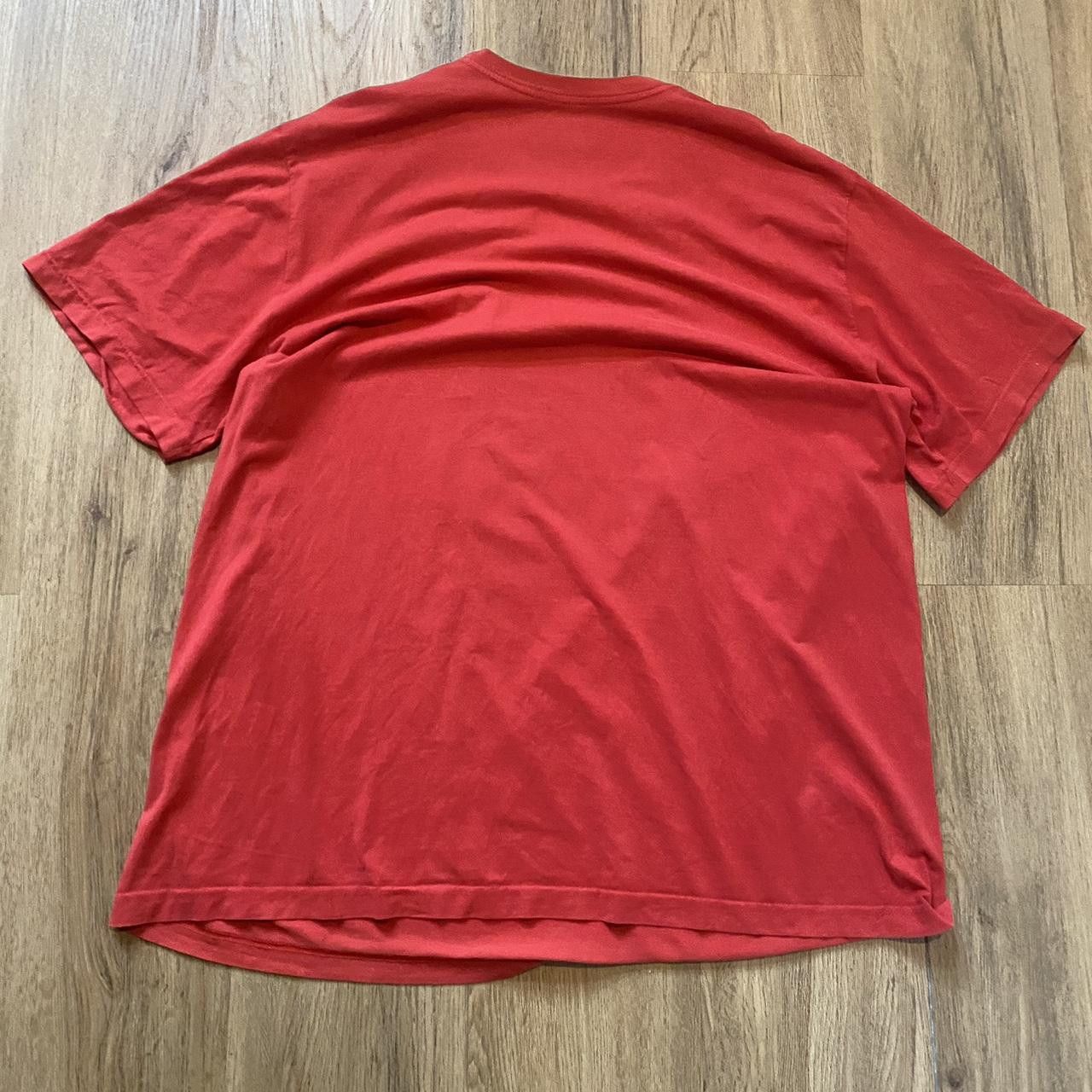 Nike 2000s y2k Red Nike Athdept Dri-Fit tie-front T-shirt Size US XXL / EU 58 / 5 - 2 Thumbnail