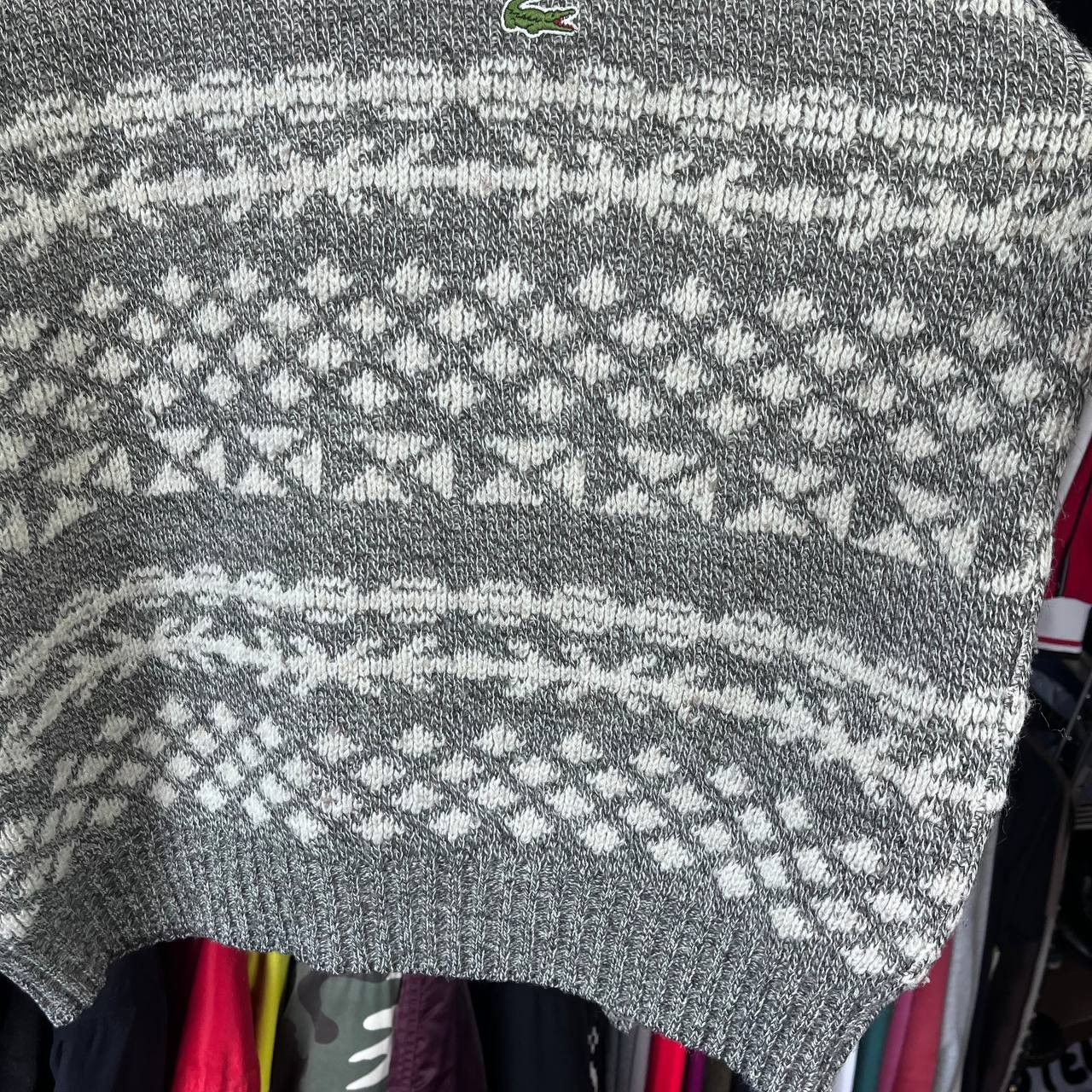 Lacoste 90s Lacoste Chemise Nordic Fair Isle Wool Knit Sweater Size US L / EU 52-54 / 3 - 7 Thumbnail