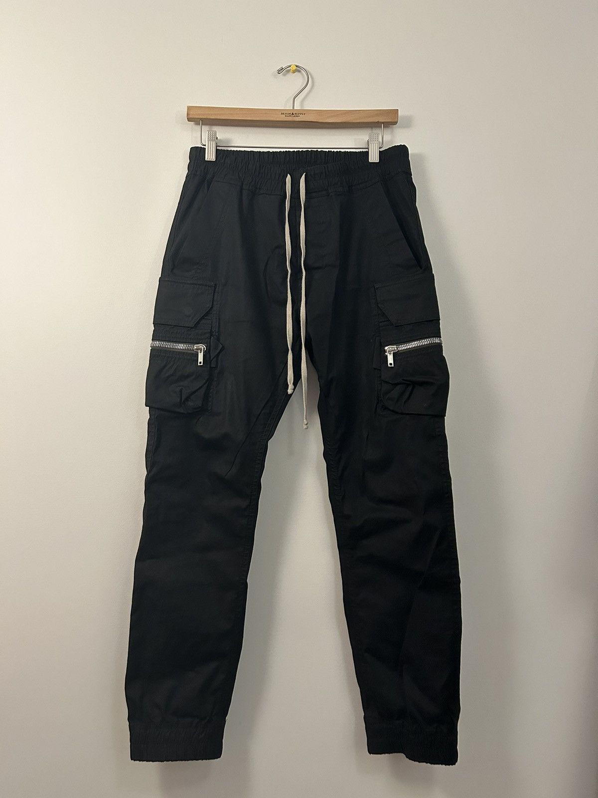 image of Rick Owens Cargos in Black, Men's (Size 33)