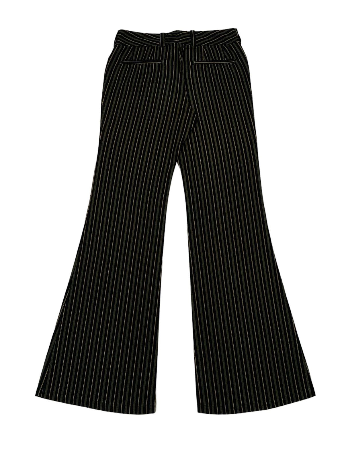 Tornado Mart Tornado Mart Flared Striped Cotton Pants Size 29" - 3 Thumbnail