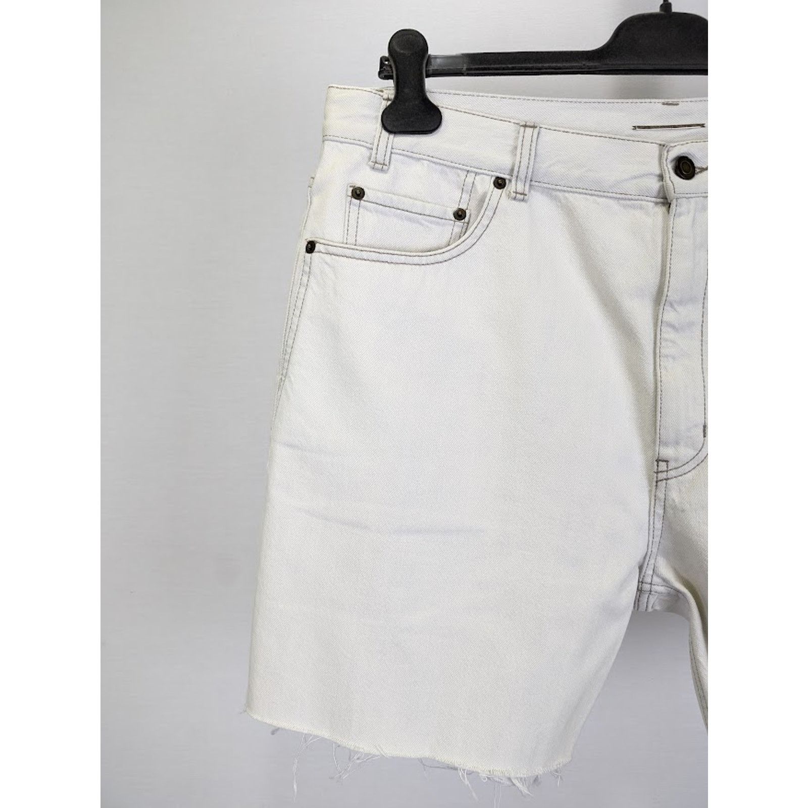 Saint Laurent Paris o1rshd1 Baggy Shorts Tigh LE in Grey Off-White Size US 32 / EU 48 - 3 Thumbnail