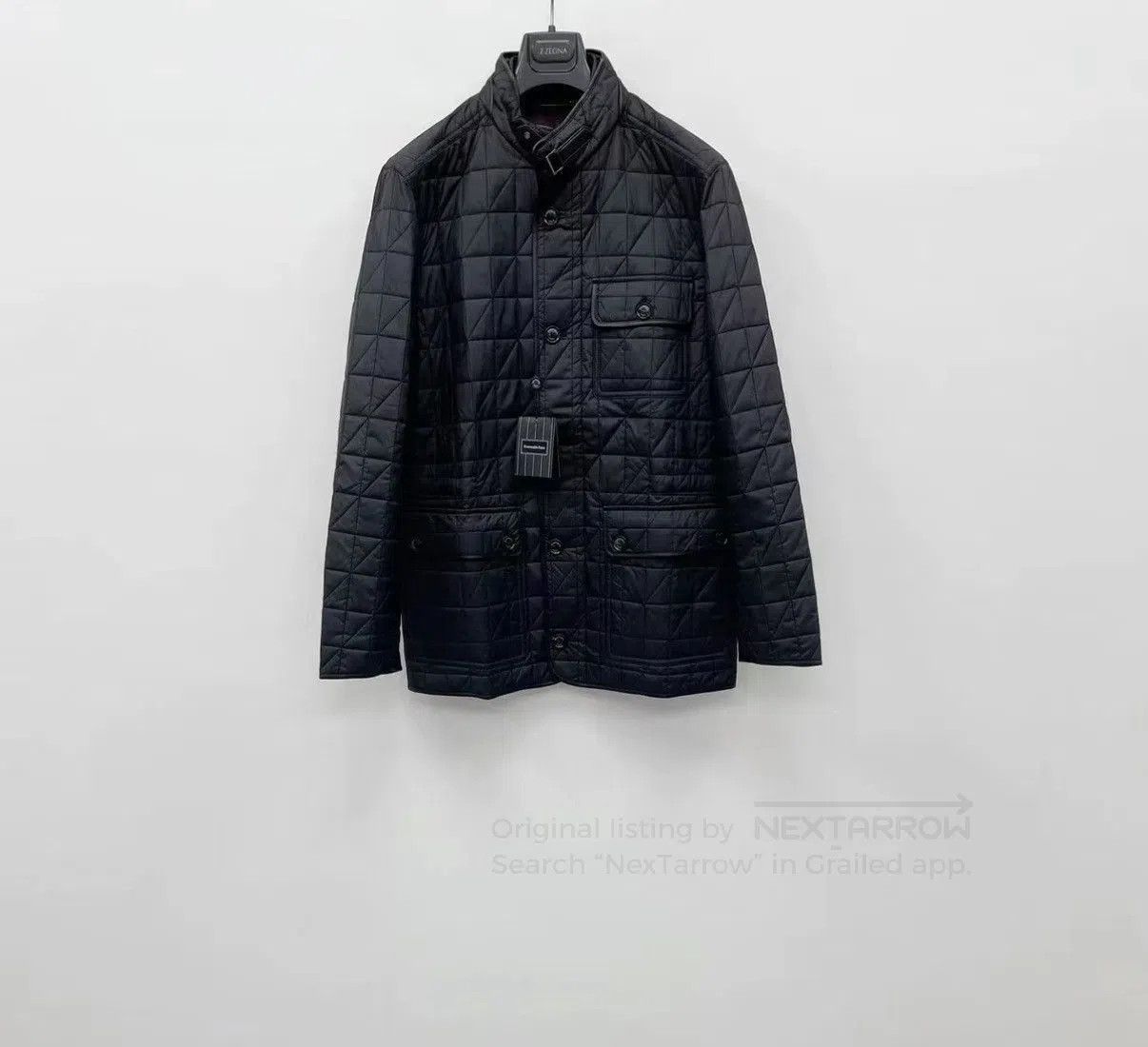 Ermenegildo Zegna Black Quilted Light Jacket Size L. Size US L / EU 52-54 / 3 - 1 Thumbnail