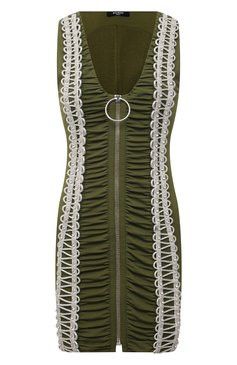 Balmain o1y0525 Mini Dress in Green/White Size XS / US 0-2 / IT 36-38 - 1 Thumbnail