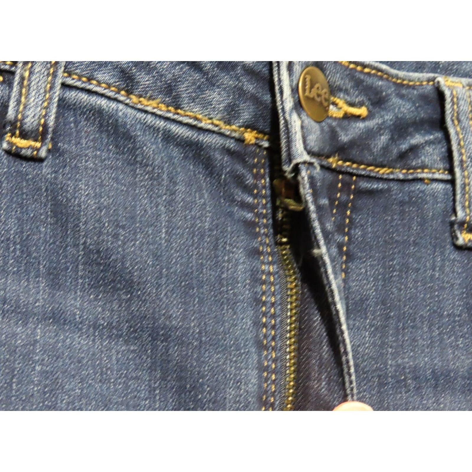 Lee Lee Women's Jeans Bootcut Midrise 12 Blue Denim NWT Regular 28in Inseam 5-Pocket Stretch Cotton Blend Dark Wash NWT Size 34" / US 12 / IT 48 - 4 Thumbnail