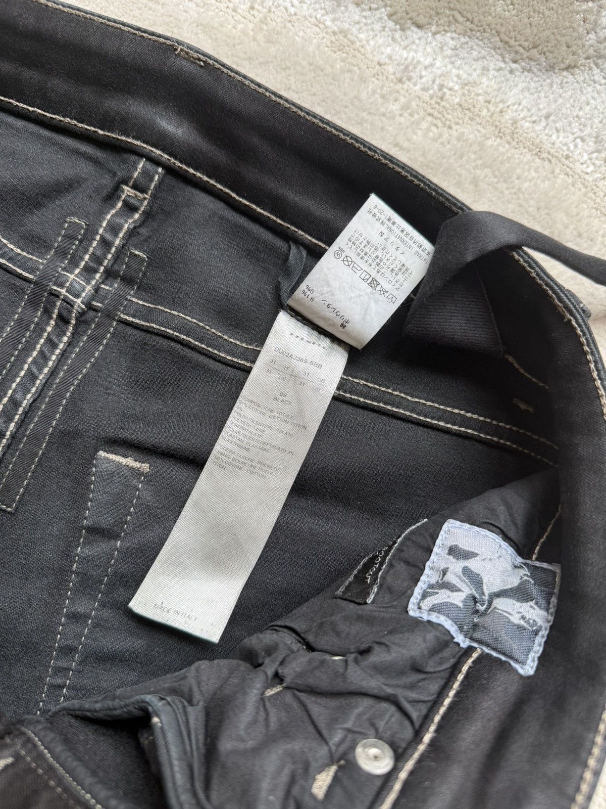 Rick Owens Drkshdw Rick Owen “Foil” Waxed Tyrone Bootcuts Size US 31 - 5 Thumbnail
