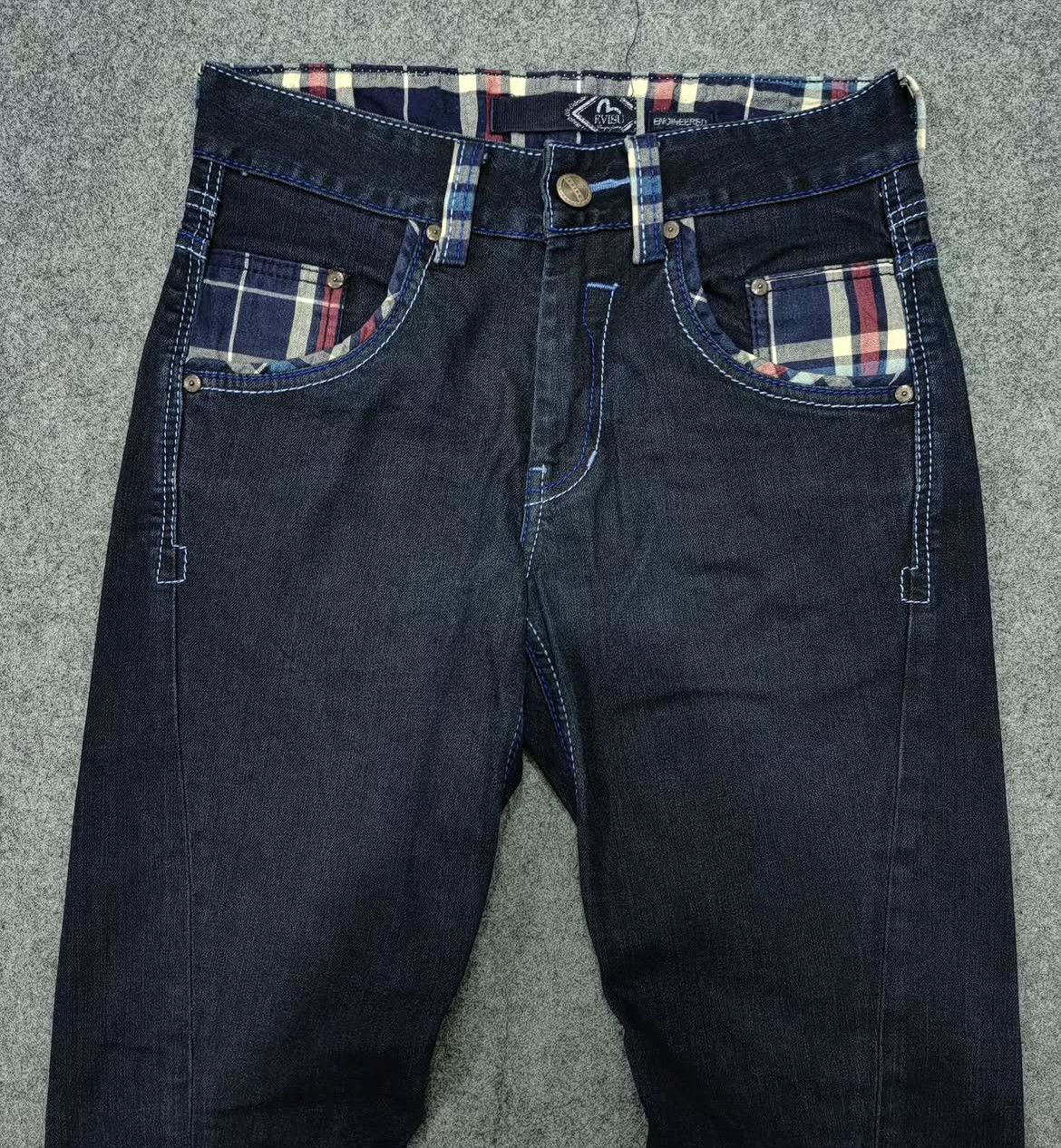 Japanese Brand 2000s Evisu Selvedge Plaid Jeans y2k Lgb Ifsix Size US 28 / EU 44 - 3 Thumbnail